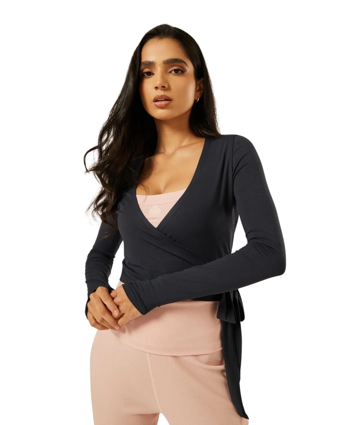 Long-Sleeve V-Neck Ultimate Ballet Wrap Top