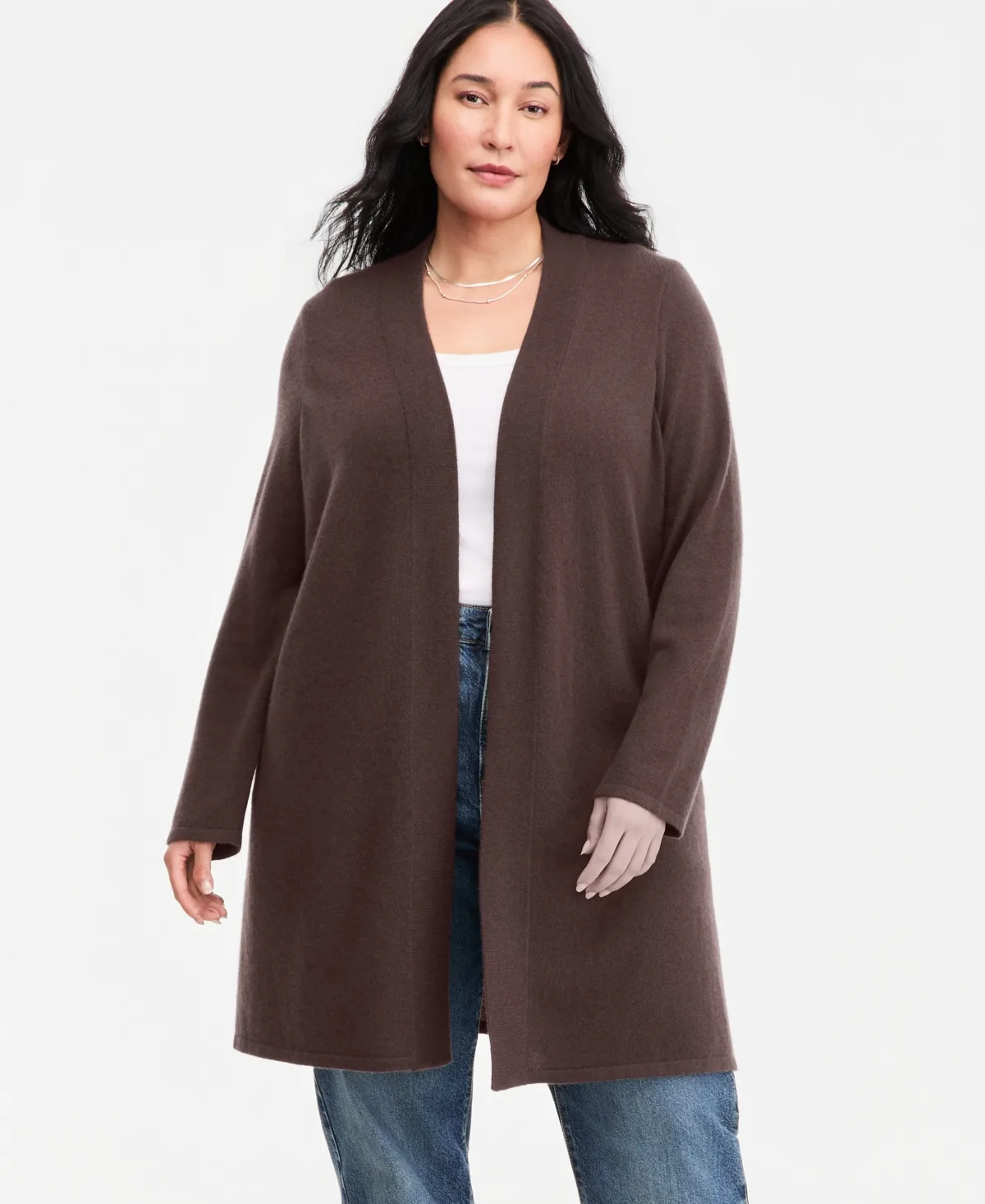 100% Cashmere Open Cardigan by Charter Club