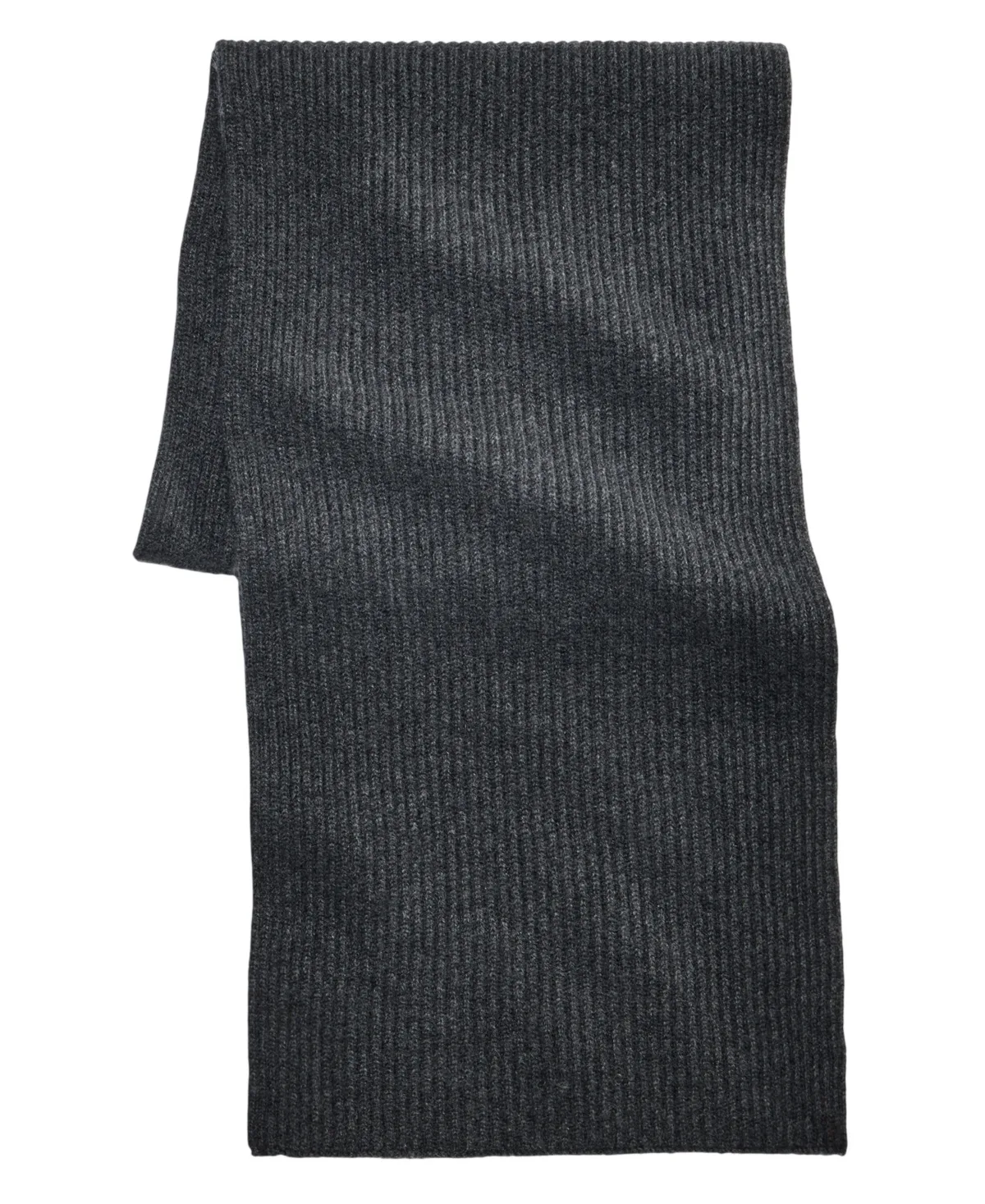 Cashmere Ribbed-Knit Straight-Line Scarf, 63L x 11.5W by Club Room