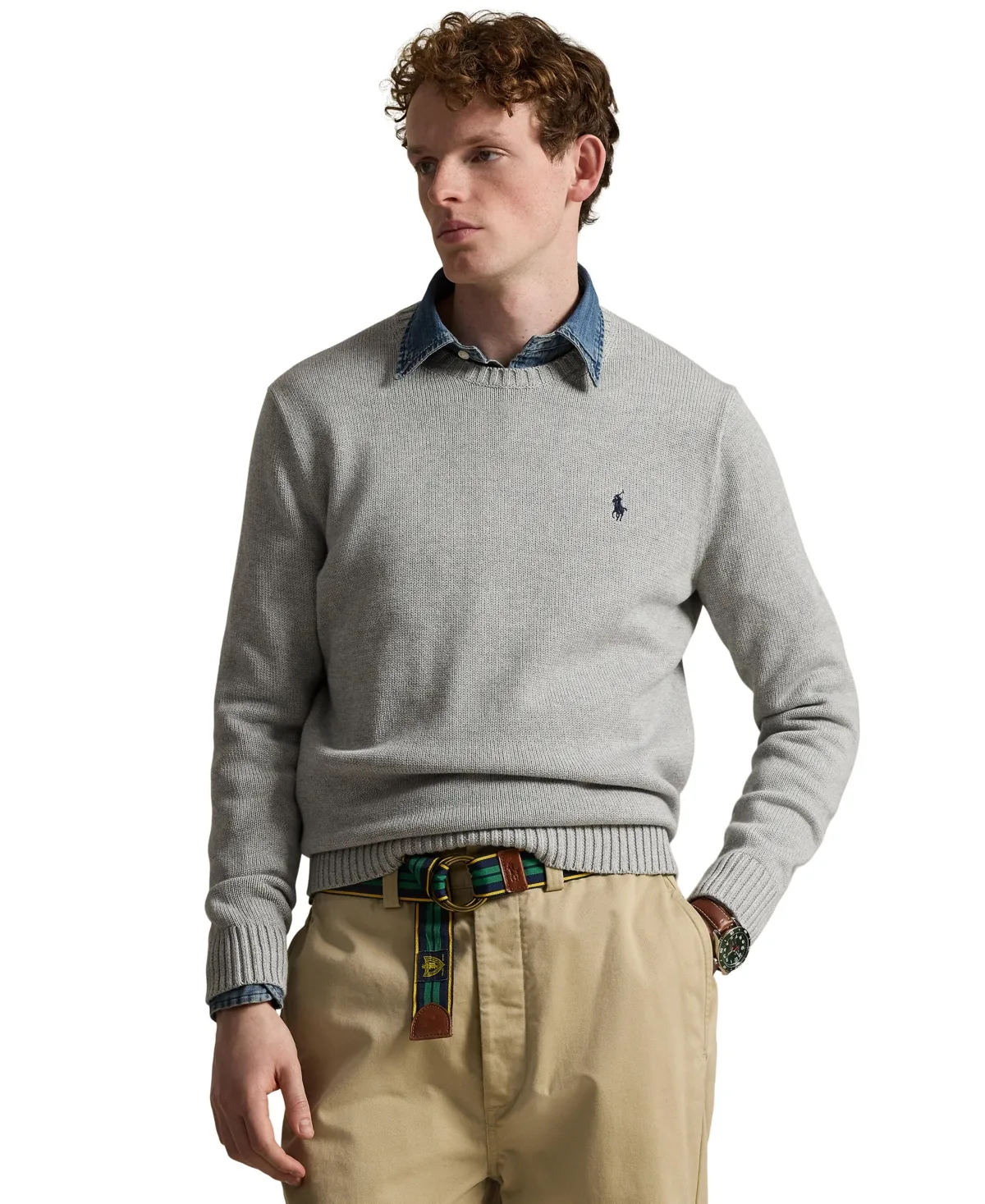 Cotton Crewneck Sweater by Polo Ralph Lauren