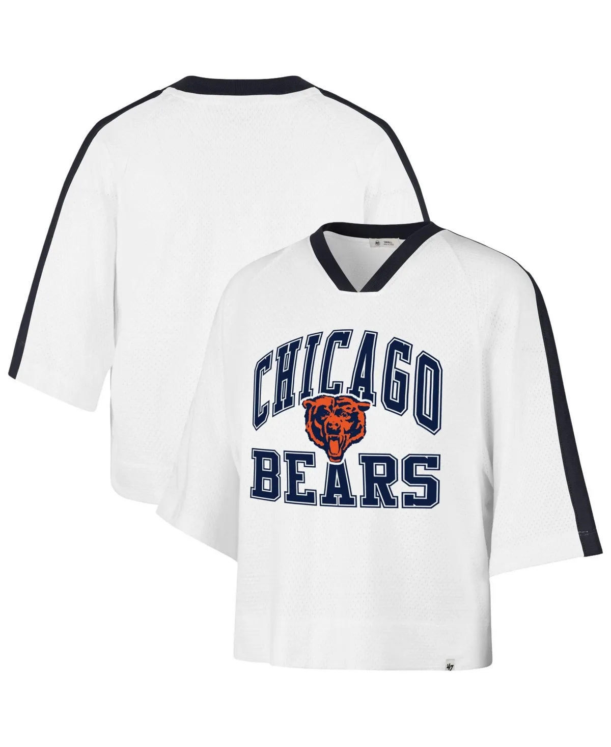 Big Overarch Chicago Bears Raglan V-Neck T-Shirt by 47 Brand