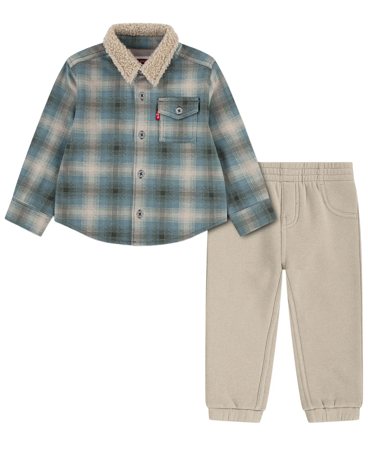 Plaid Long-Sleeve Shirt and Joggers, 2-Piece Set by Levi's