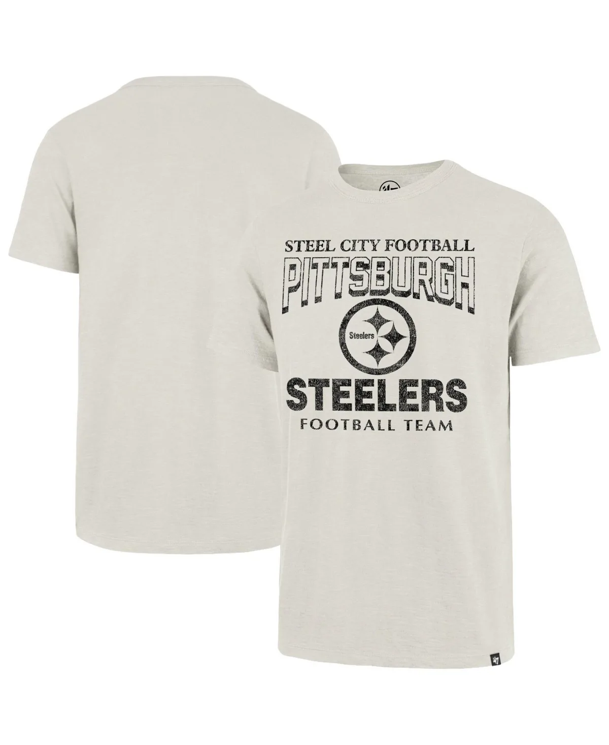 Pittsburgh Steelers Head on Scrum Slub T-Shirt by 47 Brand