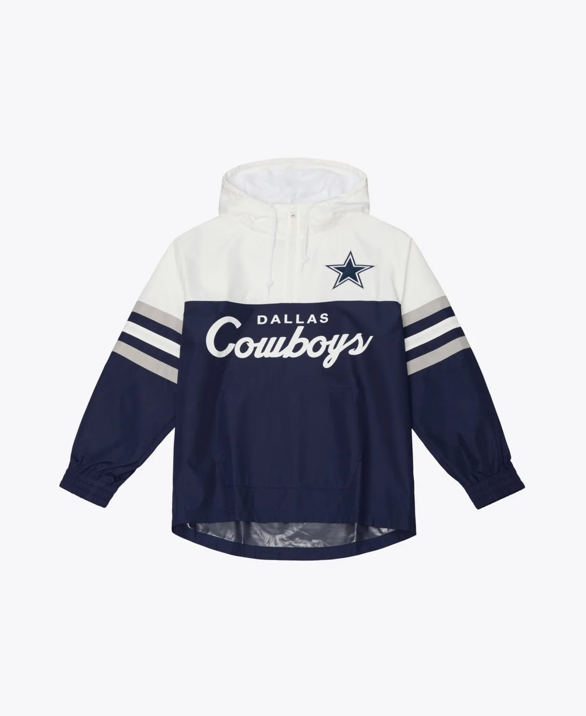 Dallas Cowboys Head Coach Anorak Quarter-Zip Windbreaker Jacket by Mitchell & Ness