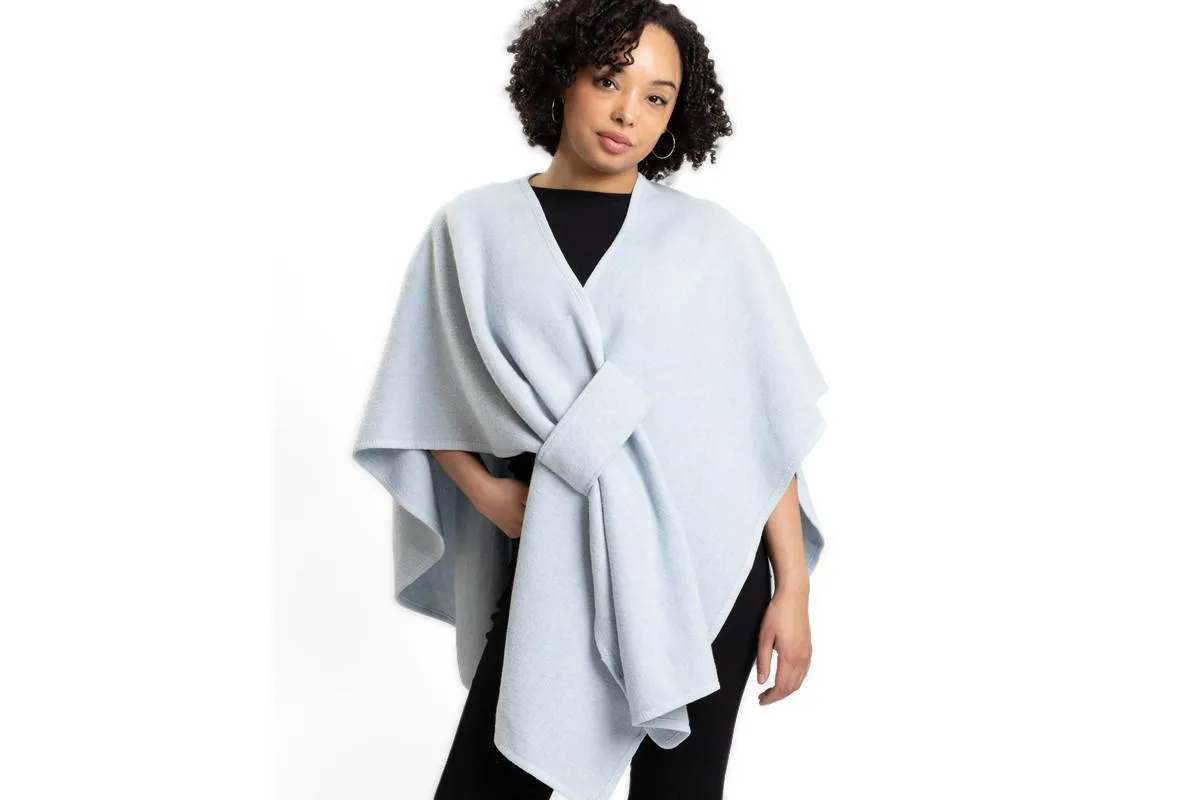Gloria Oversized V-Neck 3/4-Sleeve Poncho by Caldwell Collection