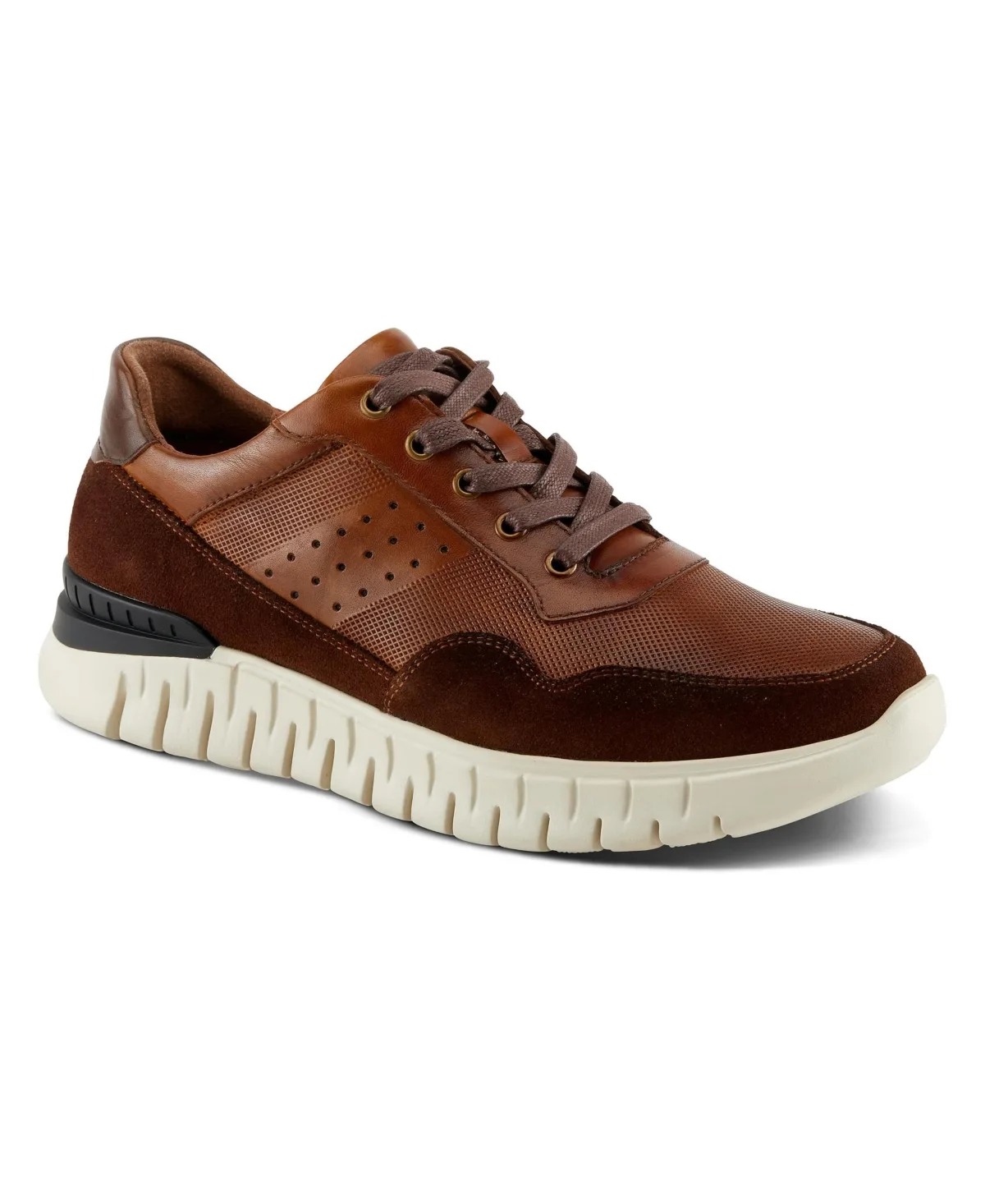 Alton Leather and Suede Sneakers with Removable Insoles