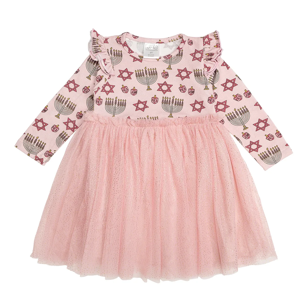Hanukkah Long Sleeve Tutu Dress by Sweet Wink