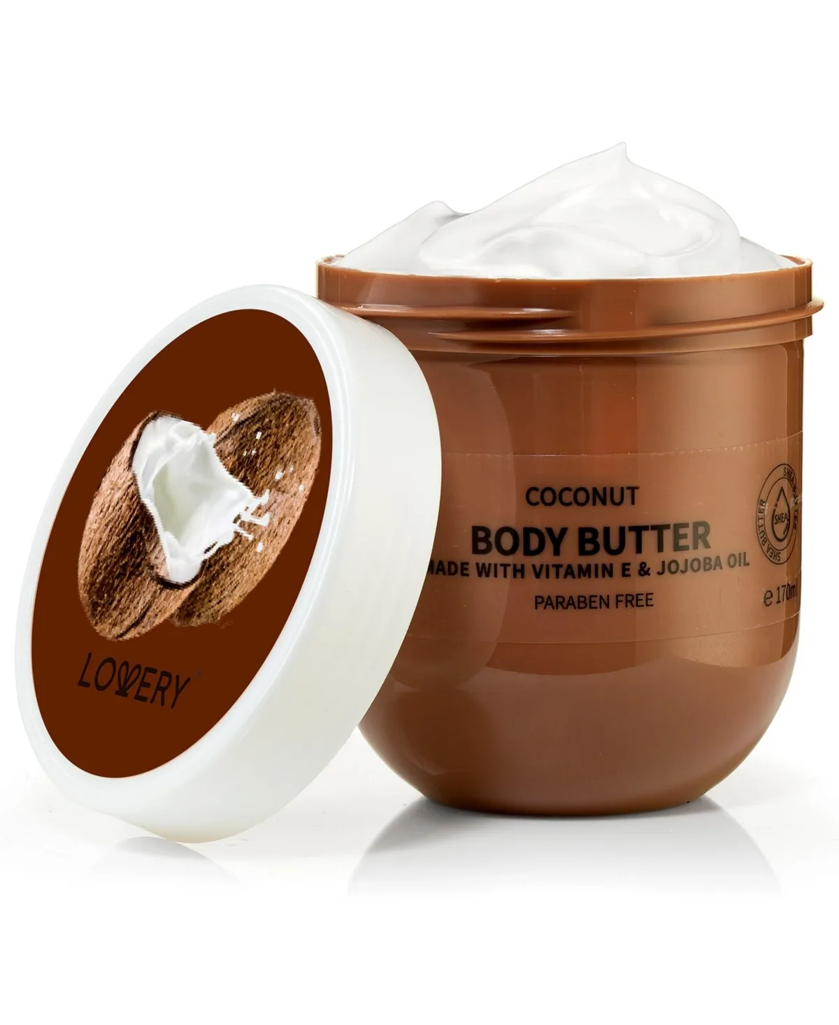 Coconut Scented Whipped Body Butter Bath and Body Care Cream by Lovery