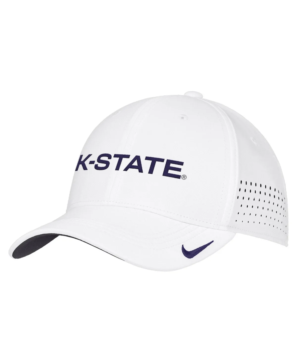 Kansas State Wildcats Stretch-Twill Embroidered Logo SwooshFlex Baseball Cap by Nike