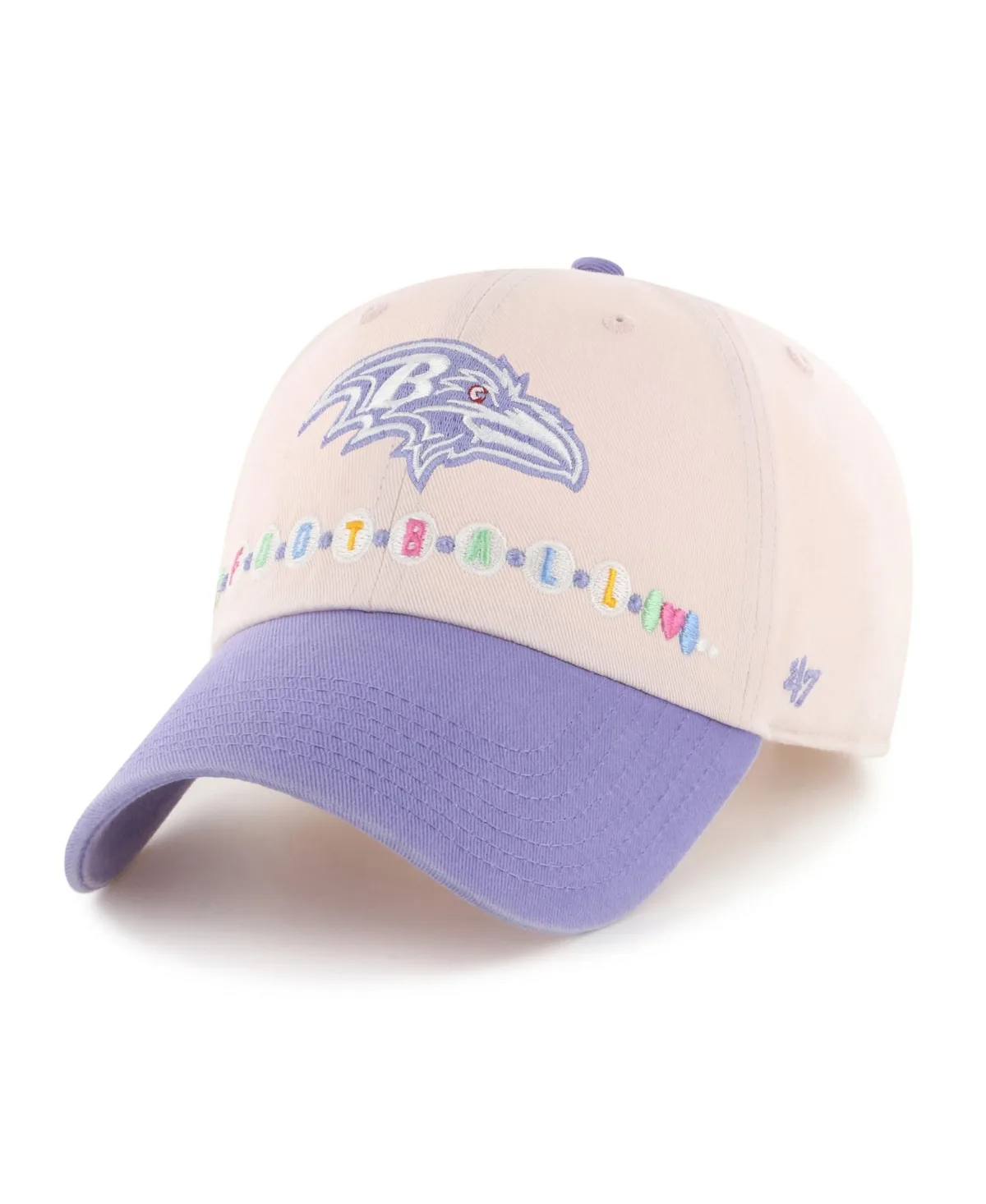 Baltimore Ravens Clean Up Friendship Bracelet Graphic Garment-Washed Baseball Cap by 47 Brand