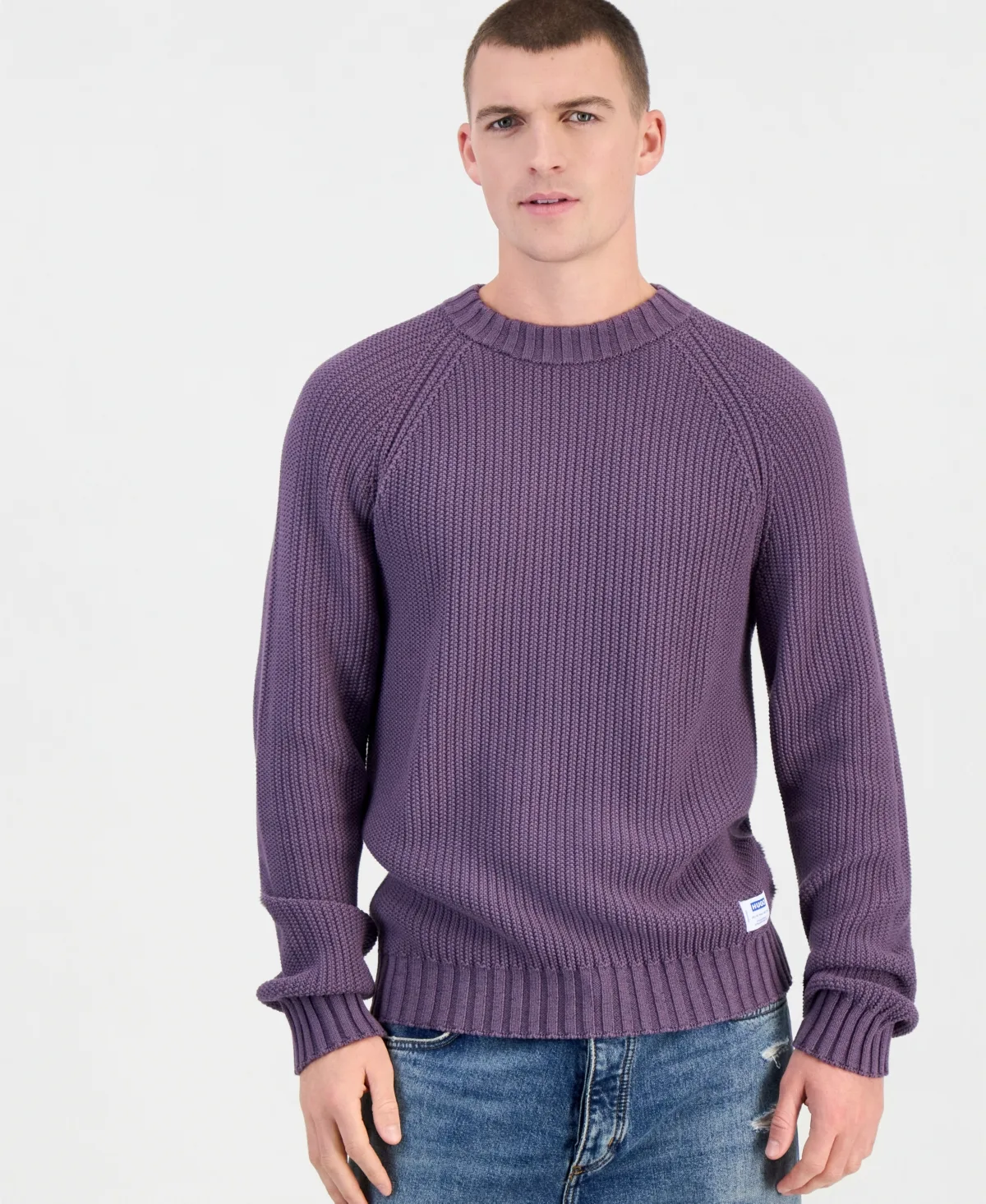 Sonnee Crew Neck Regular-Fit Raglan Sweater by Hugo Boss