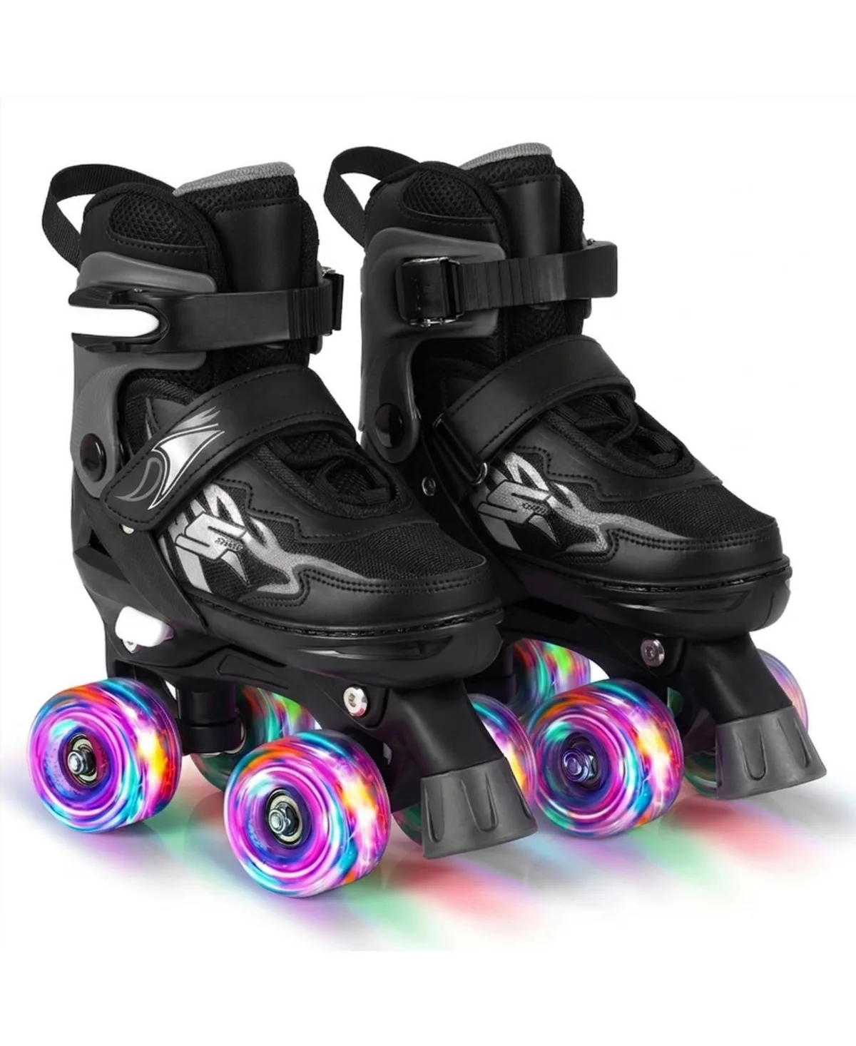 Quad Roller Skates with Led Wheels and Breathable Mesh Lining by Hongge