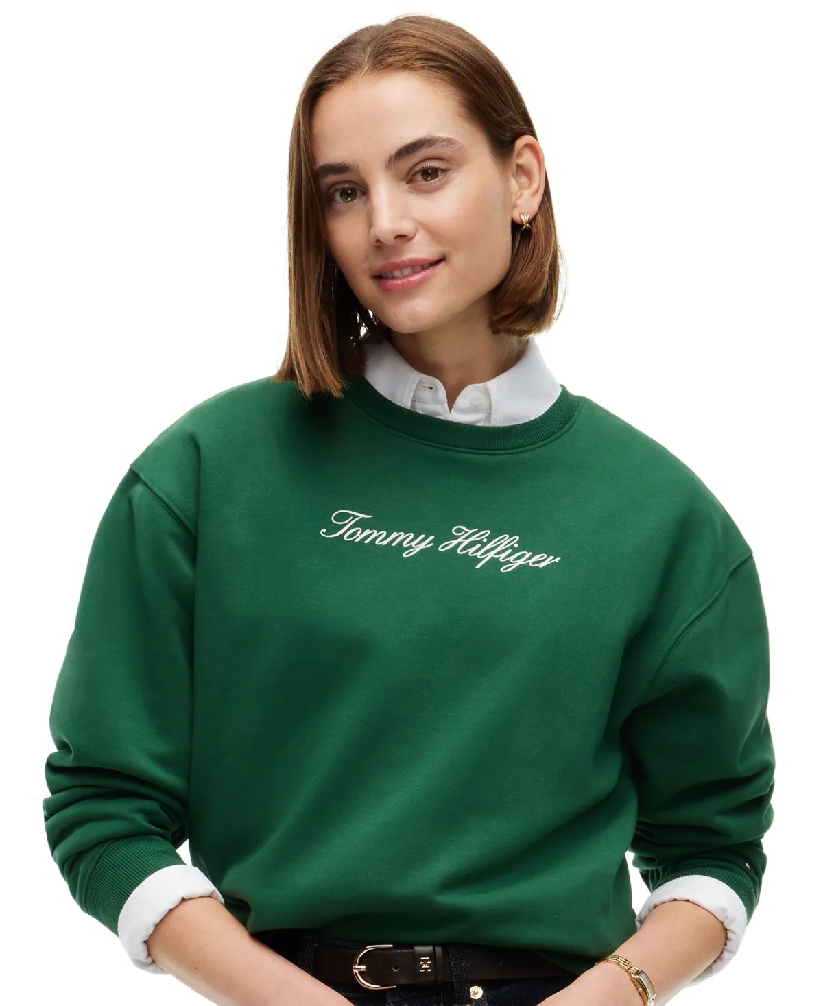 Crew Neck Graphic Pullover Long-Sleeve Sweatshirt