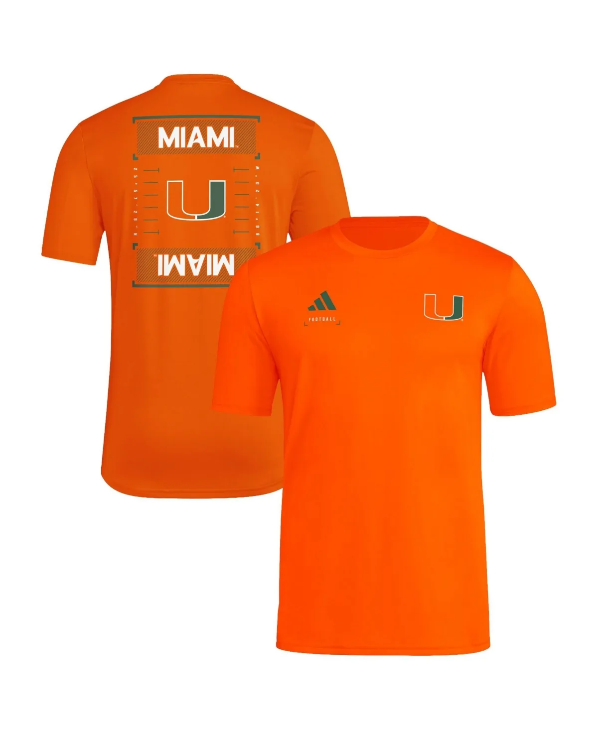 Miami Hurricanes Locker Screen-Print Crewneck T-Shirt by adidas