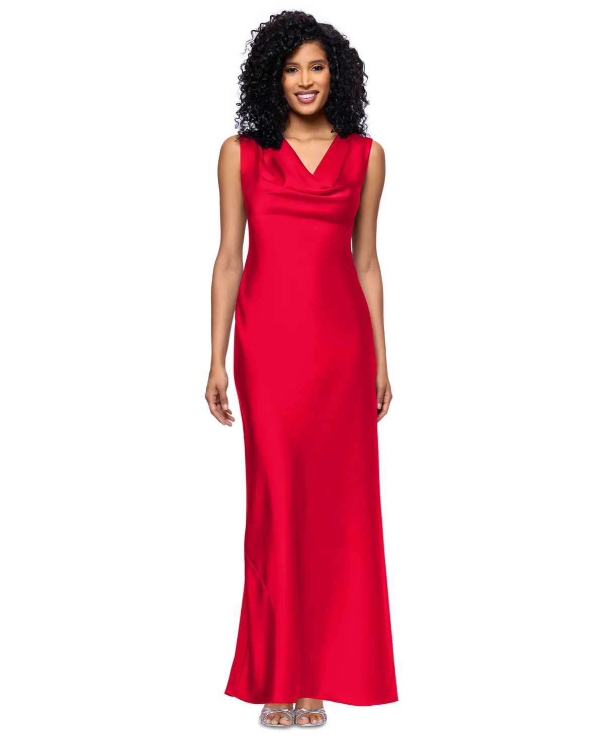 Cowl Neck Gown by Betsy & Adam