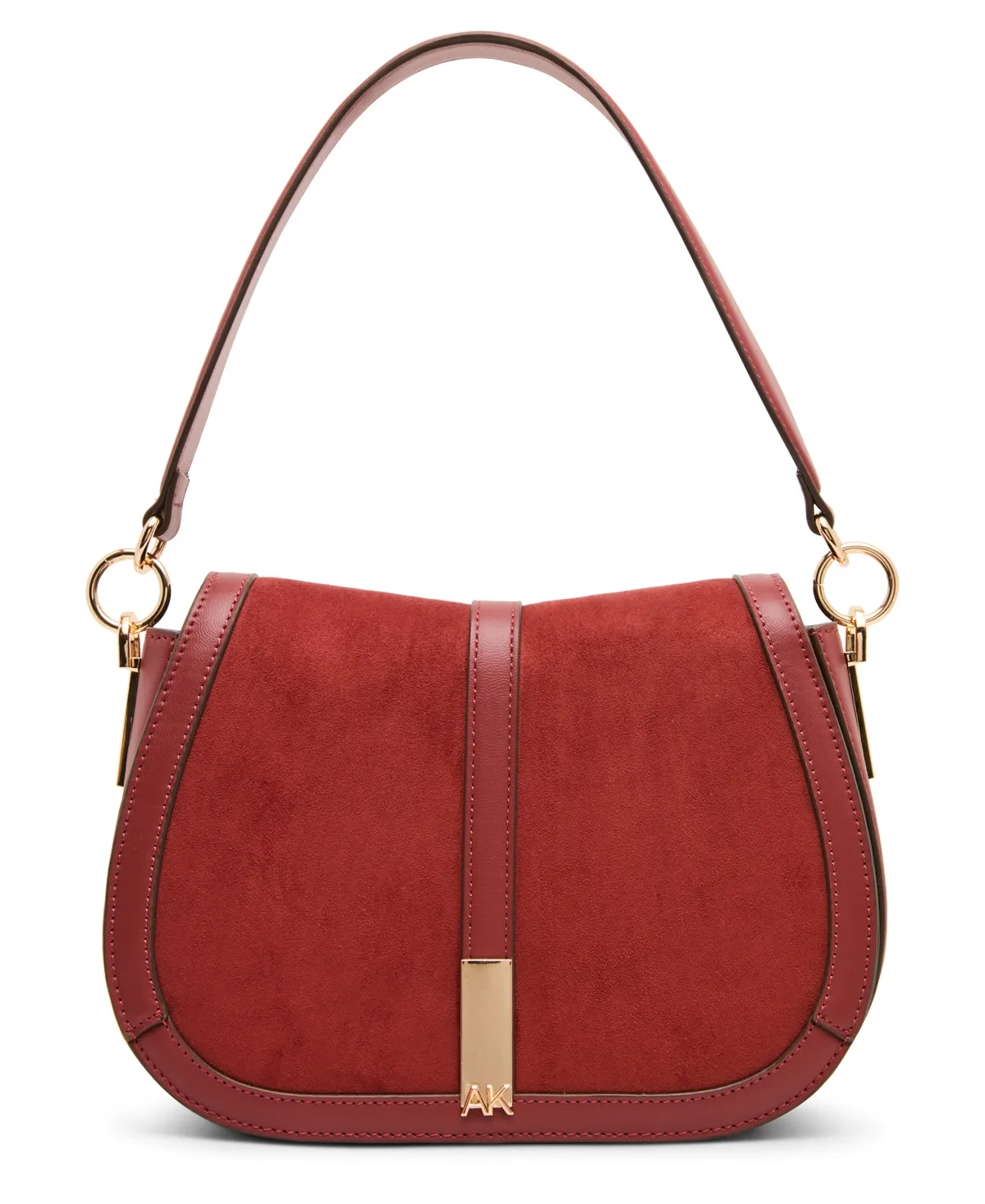 Saddle Medium Flap Crossbody Handbag by Anne Klein