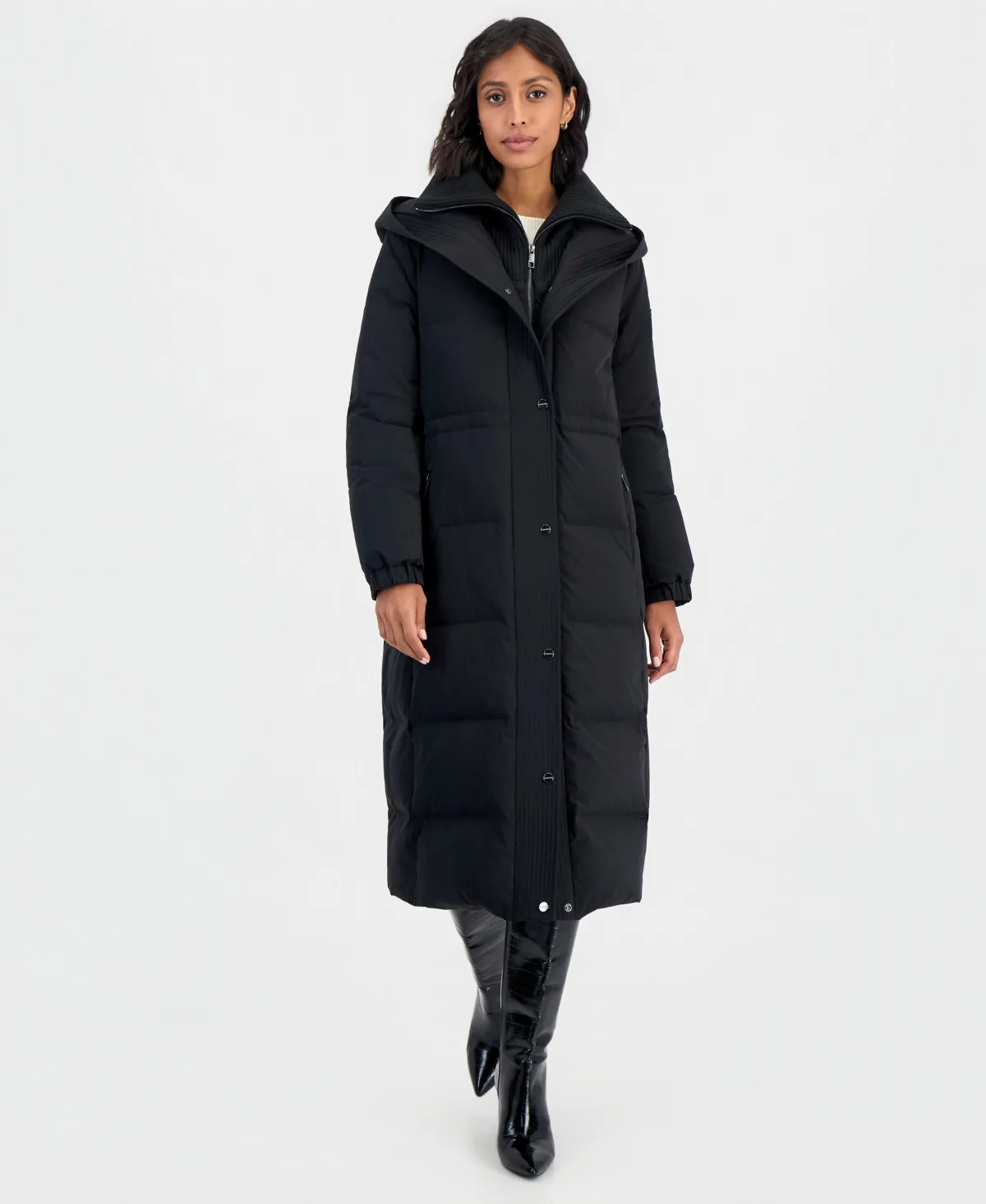 Hooded Down Maxi Puffer Coat