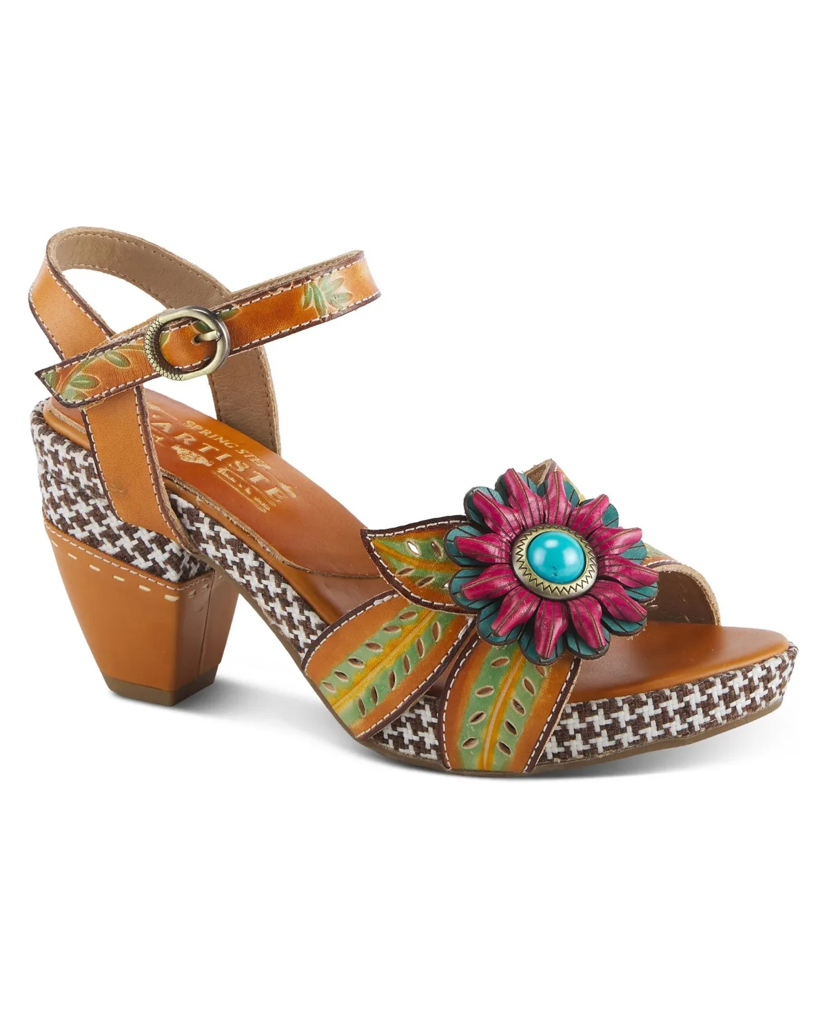 Astar Quarter Strap Sandal with Painted Vamp