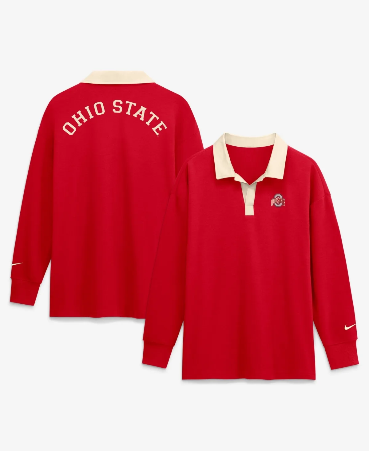 Ohio State Buckeyes Essential Oversized Long-Sleeve Polo by Nike