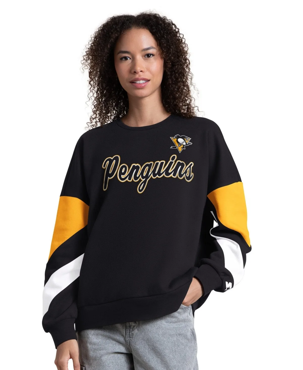 Pittsburgh Penguins Grand Slam Color-Block Sweatshirt by Starter