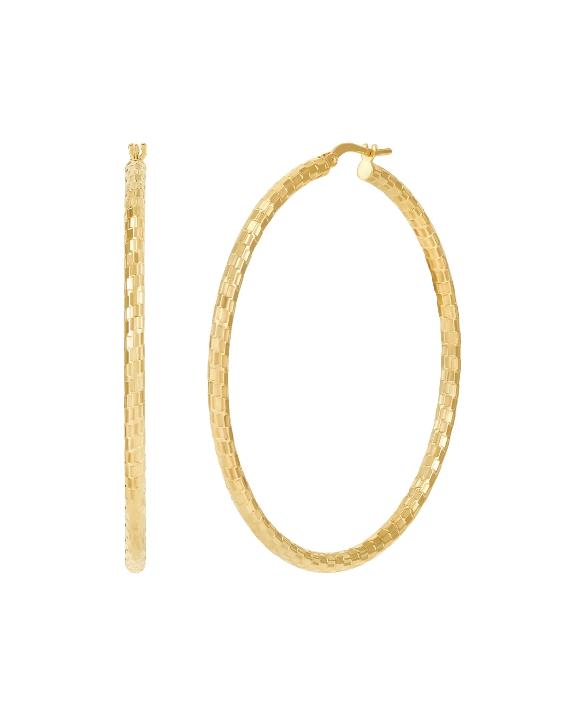 Medium Hoop Earrings, 1.57 Diameter in 10K Gold