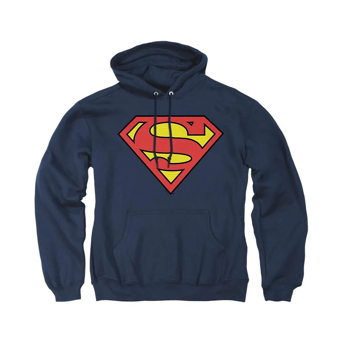 Superman Classic Logo Graphic Kangaroo Pocket Classic-Fit Pull-Over Hoodie