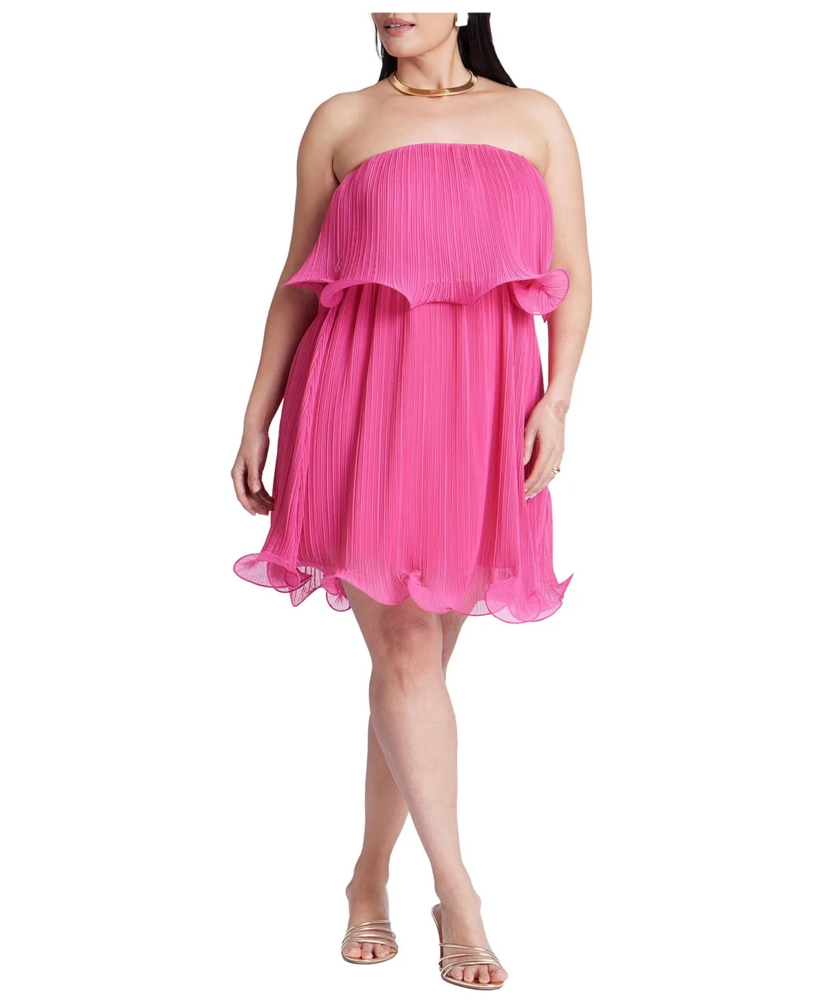 Ruffle Hem Mini Dress by Eloquii