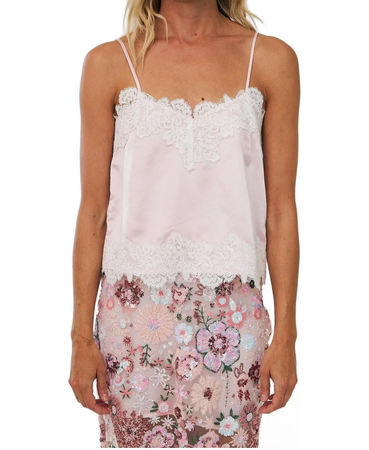 Everly Lace Trim Camisole Top by Cras