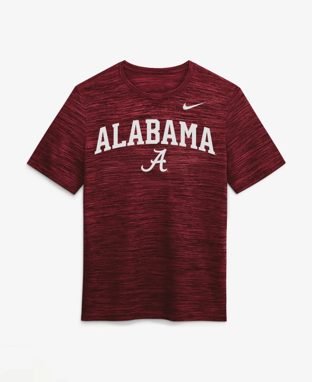 Alabama Crimson Tide Primetime Arch Logo Velocity Cross-Dyed Crewneck T-Shirt by Nike