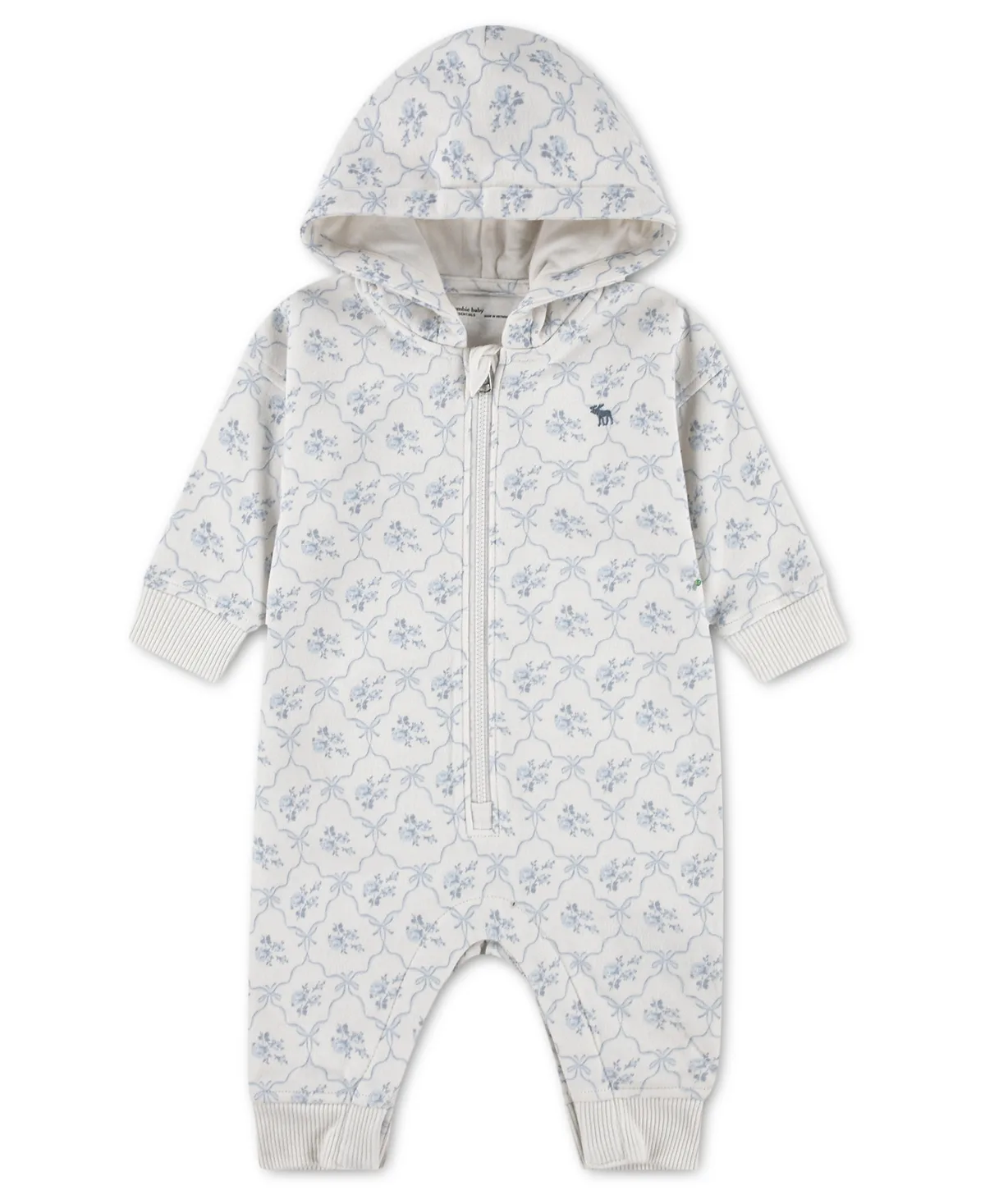 Printed Zip Coverall by Abercrombie Kids