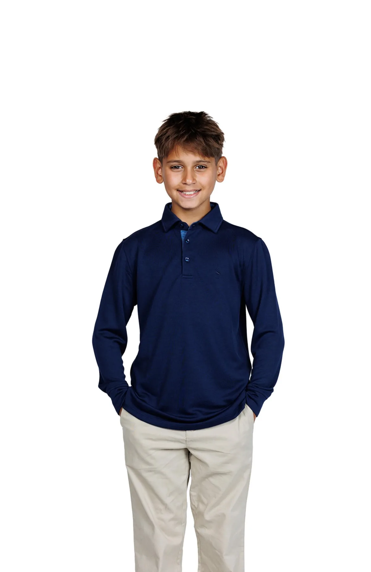 Solid Modal Long Sleeve Polo Shirts by Tailorbyrd