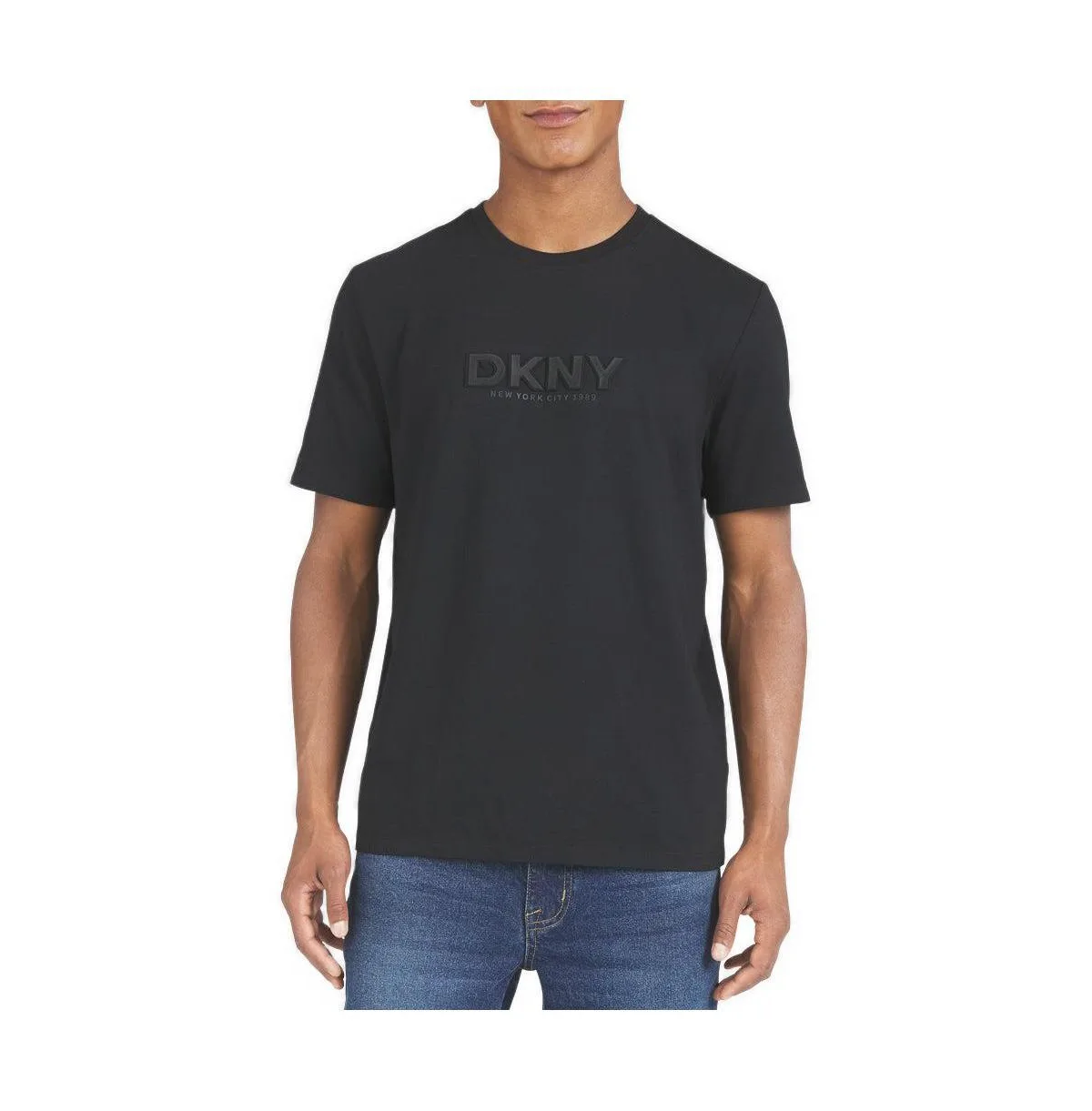 Fulton Embossed Logo Stretch T-Shirt by DKNY