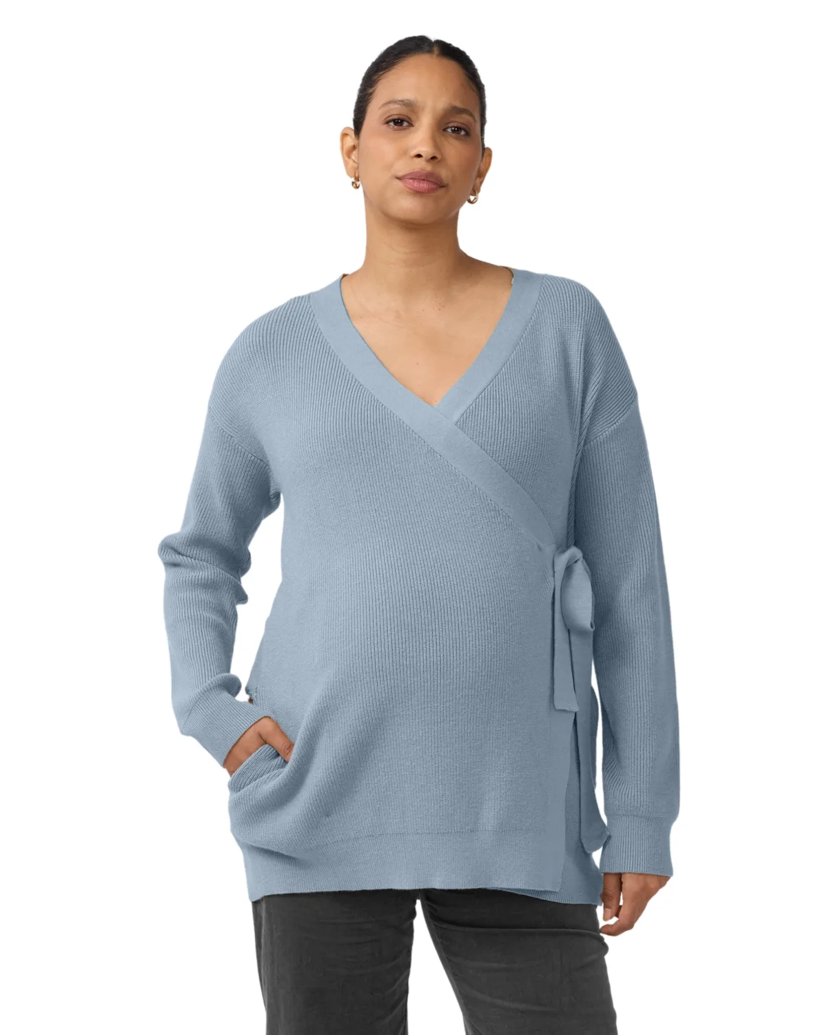 Ingrid + Isabel Ribbed Knit Crossover Nursing Cardigan by Ingrid  Isabel