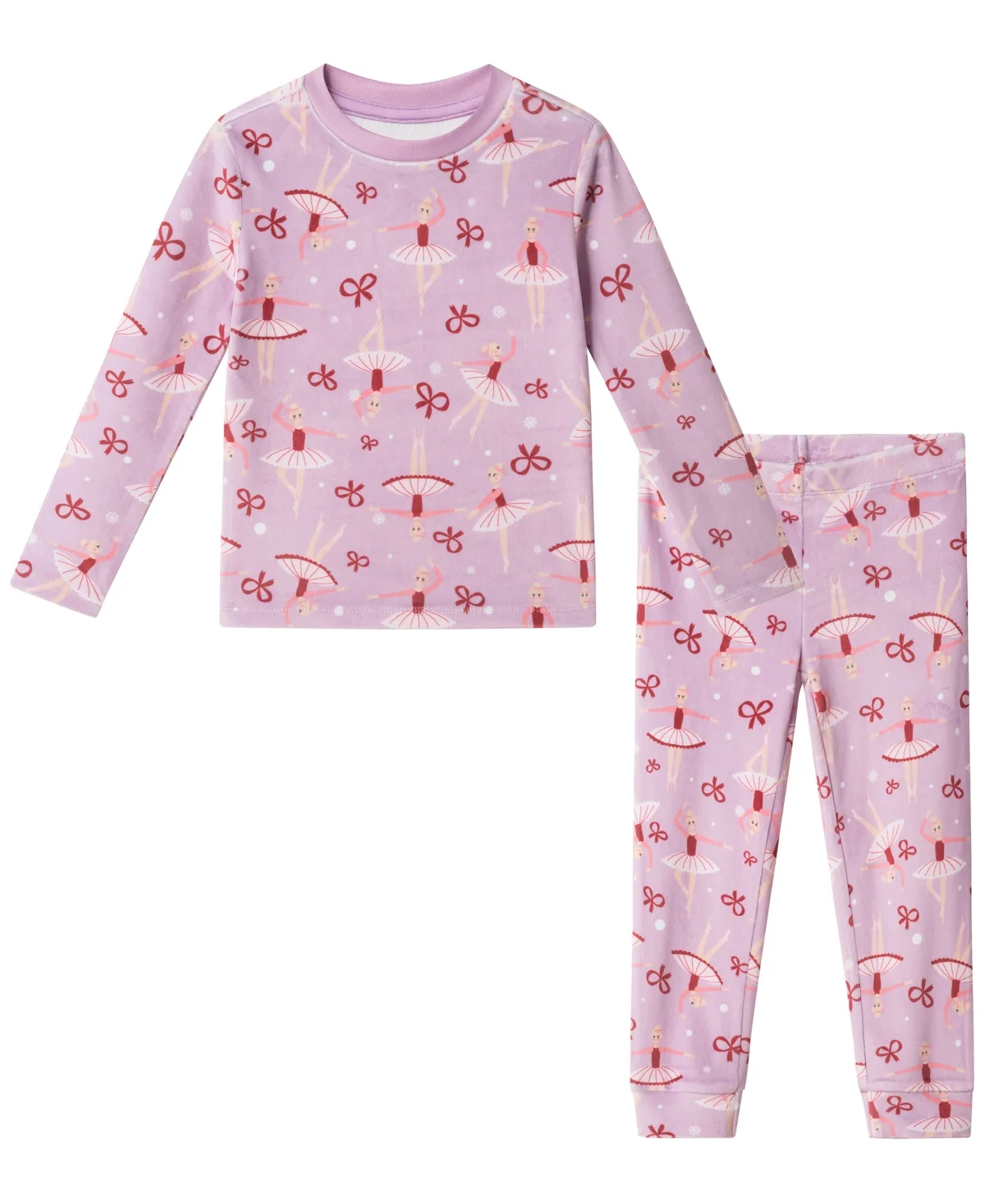 Ballet and Bows Print Pajama, 2-Piece Set by Andy & Evan