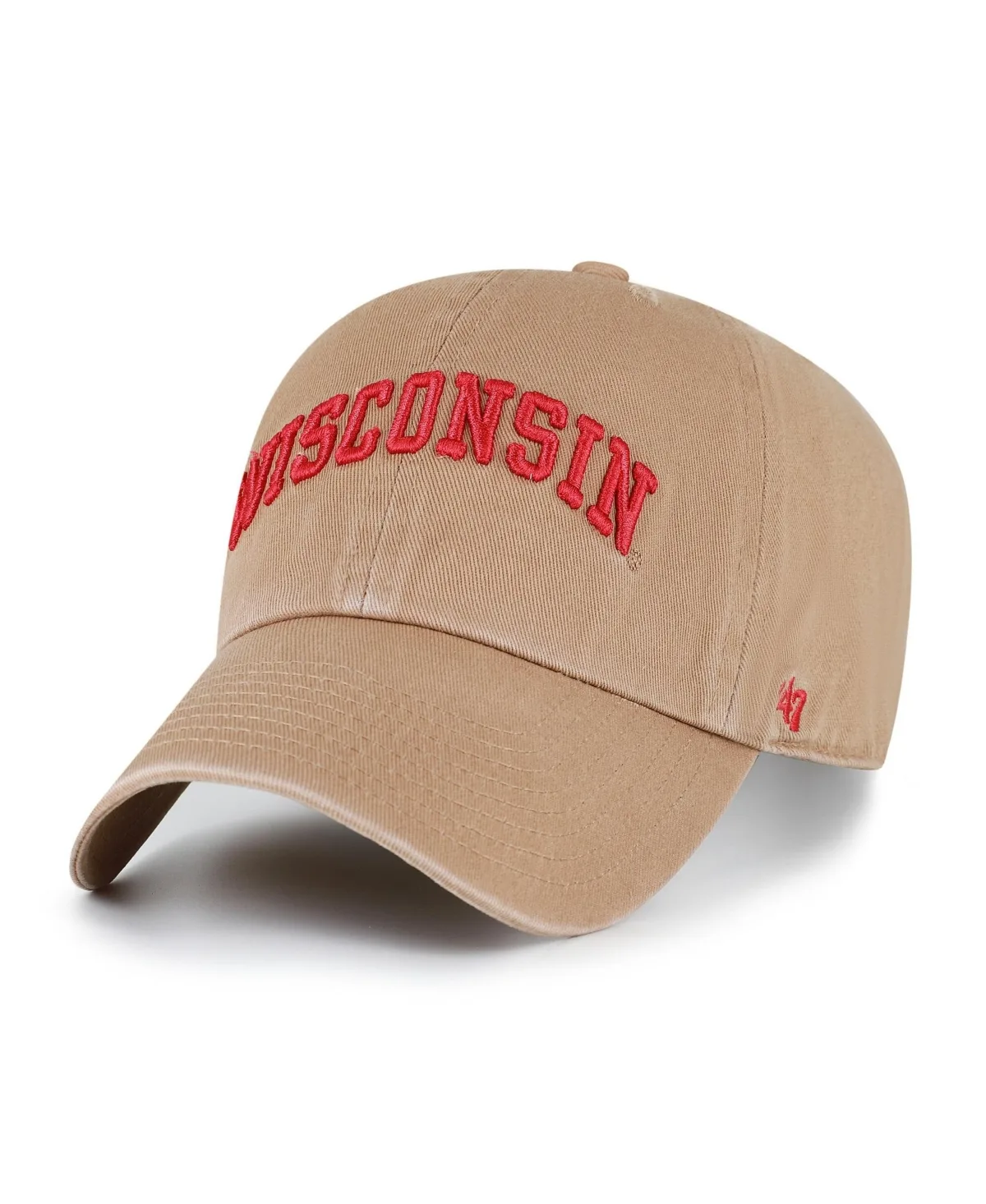 Wisconsin Badgers Adjustable Low-Crown Clean Up Baseball Cap by 47 Brand