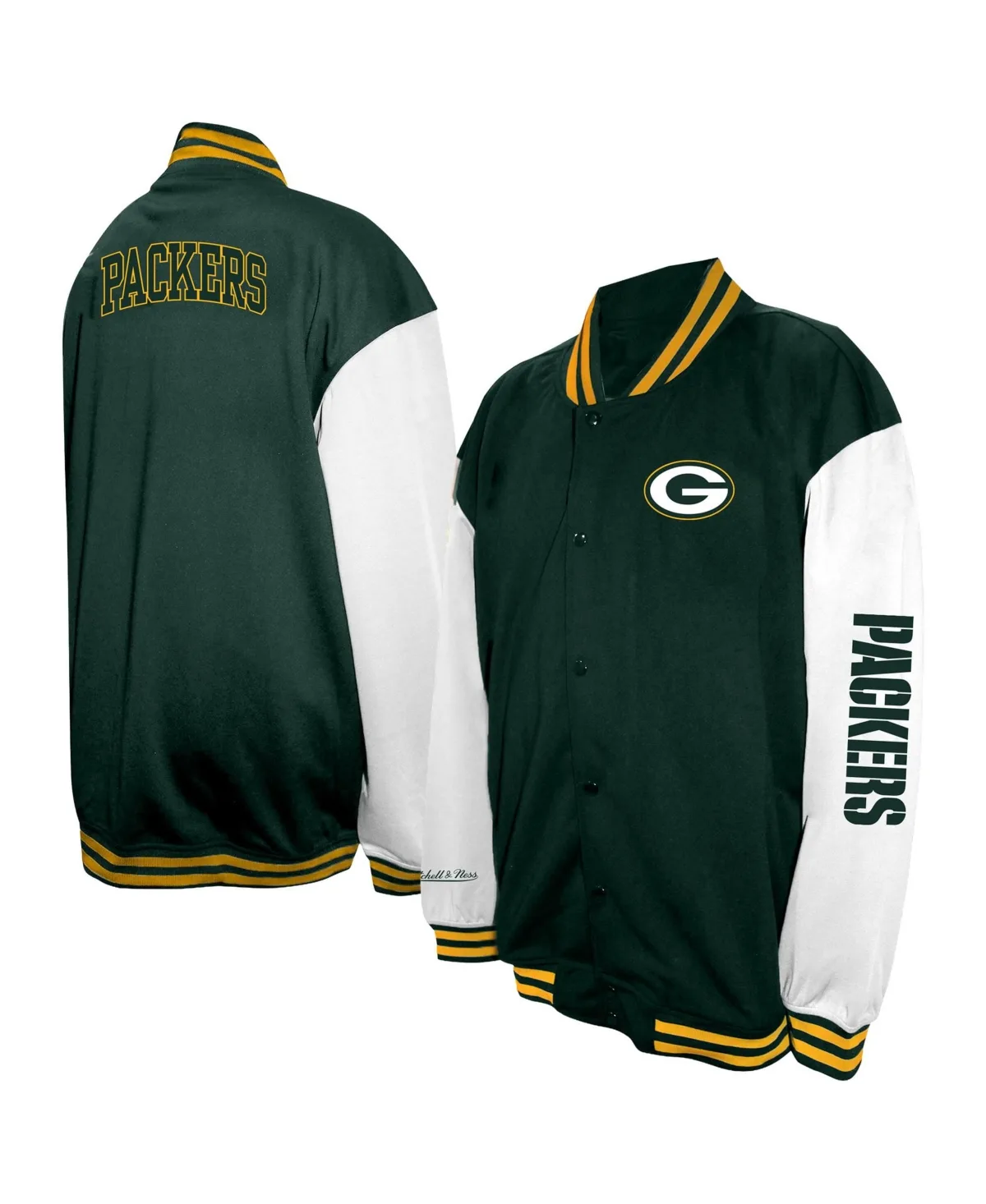 Bay Packers Big Tall Full-Snap Varsity Jacket by Profile