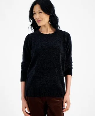 Crewneck Chenille Long Sleeve Sweater by Style & Co