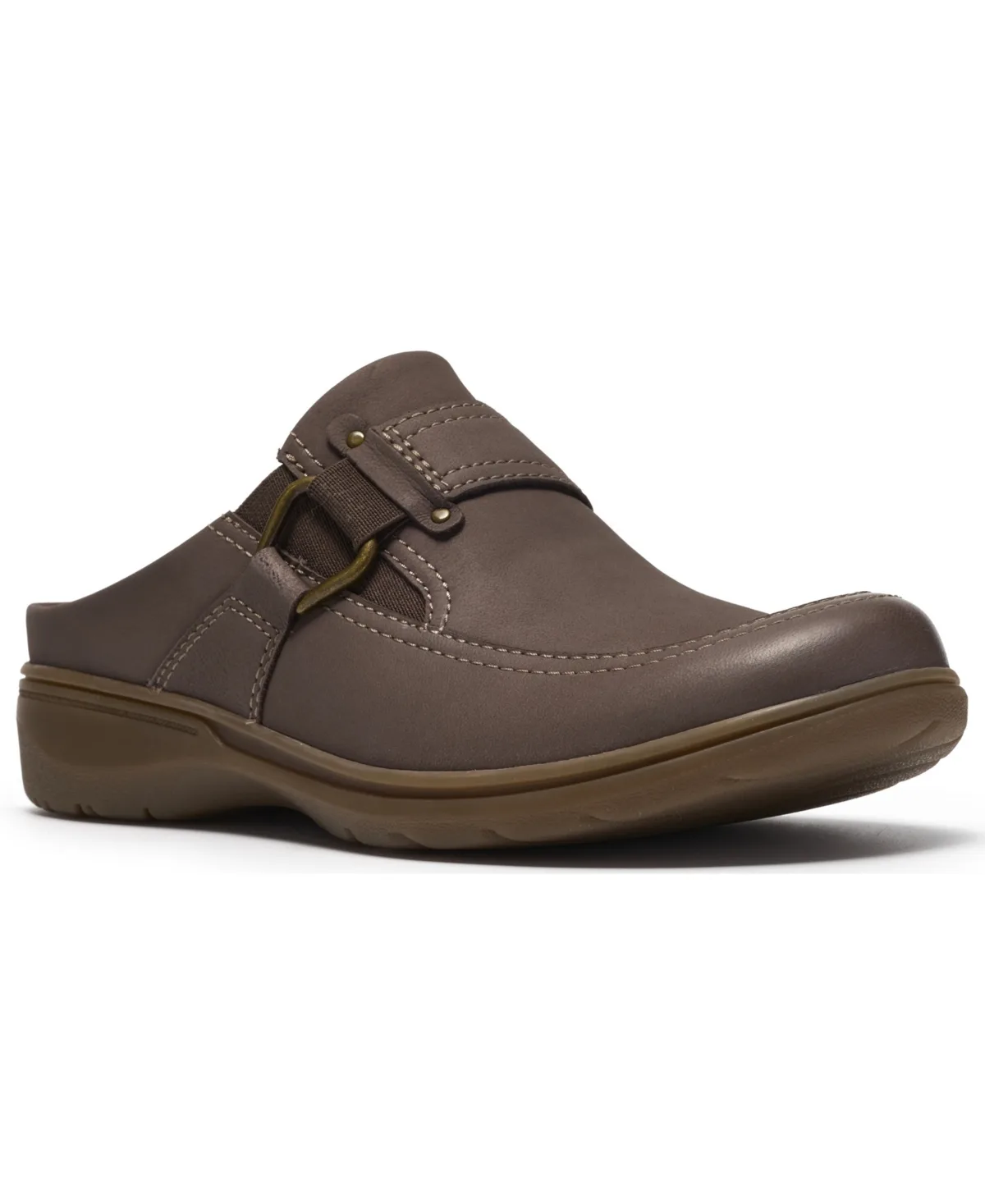 Carleigh Viola Slip-On Mules - Mushroom Nubuck by Clarks