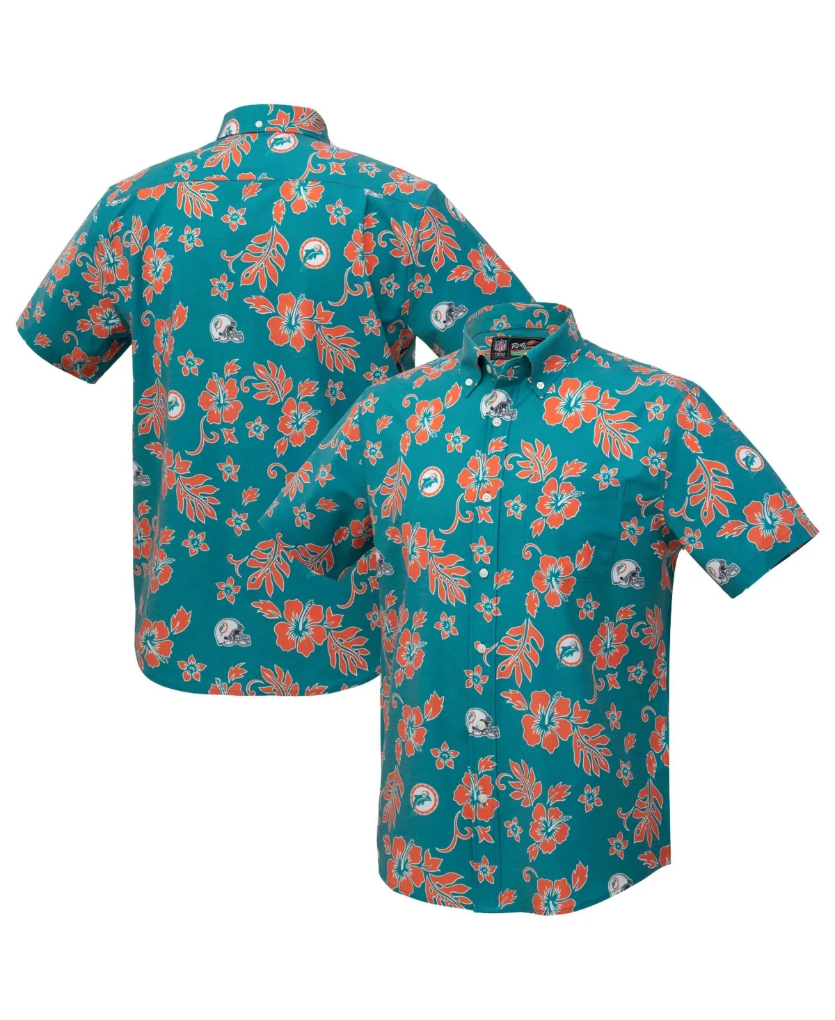 Miami Dolphins Kekai Performance Button-Down T-Shirts by Reyn Spooner