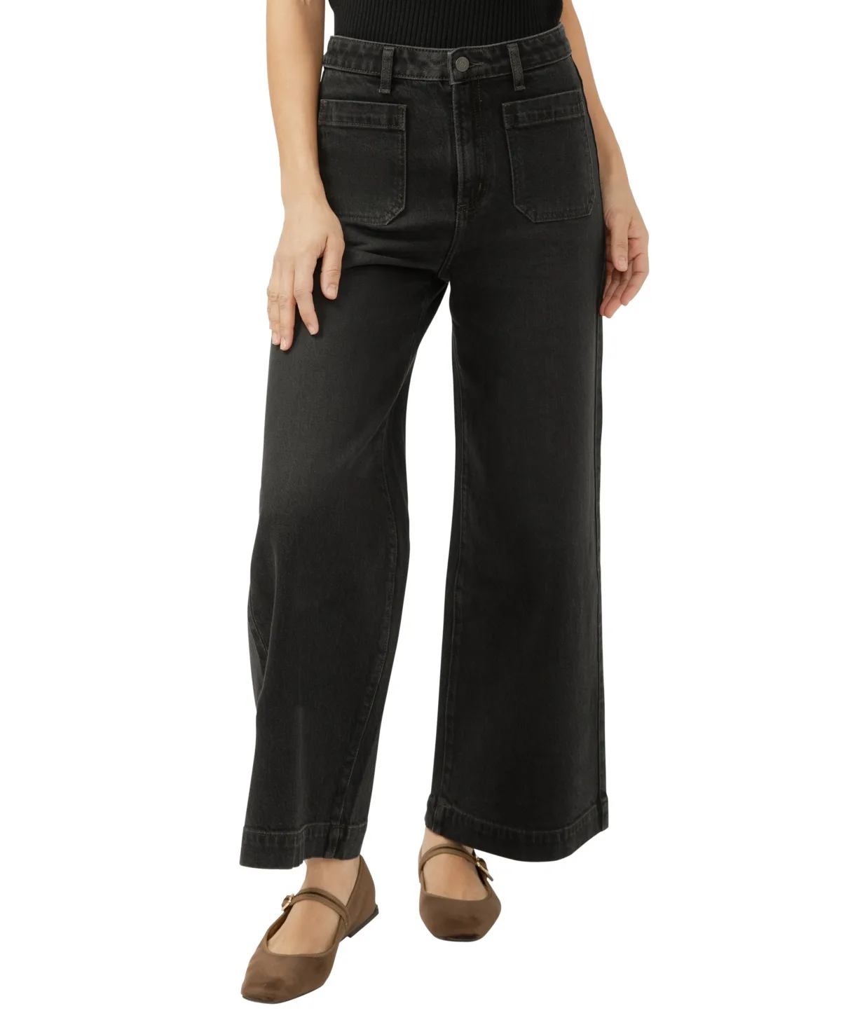 High Rise Vintage Ankle Wide Leg Jeans by Silver Jeans