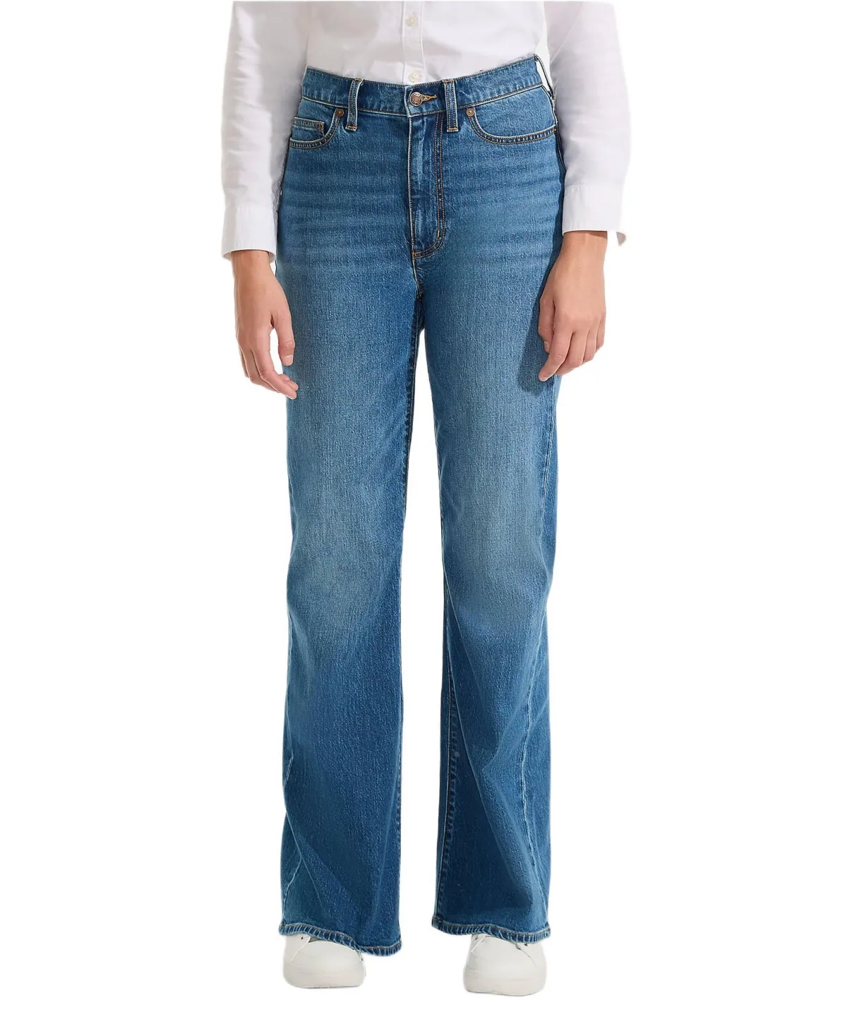 Soft Denim High Rise Classic Flare Jeans by Lands' End