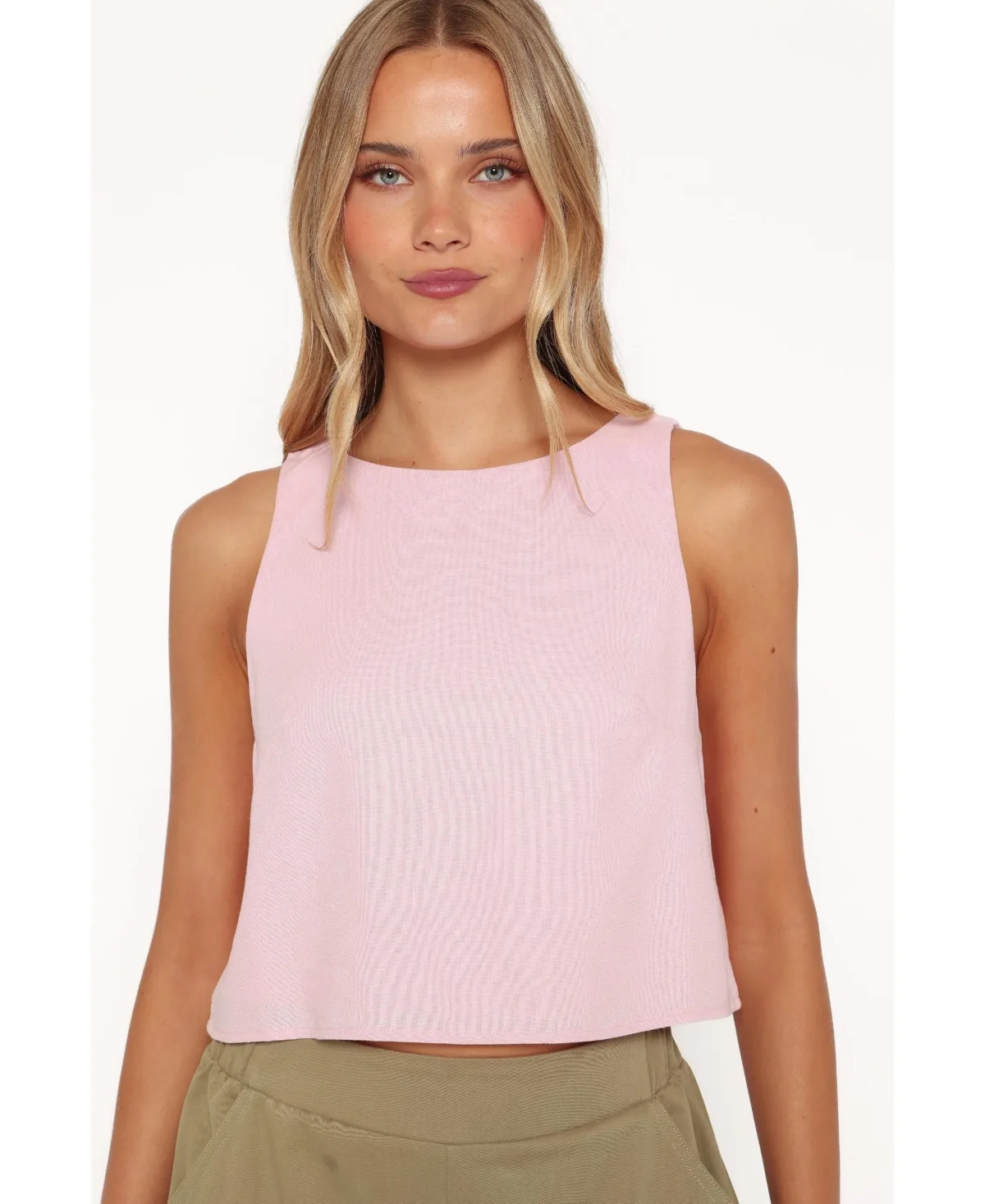 Madison Cropped High-Neck Tank Top by Petal & Pup