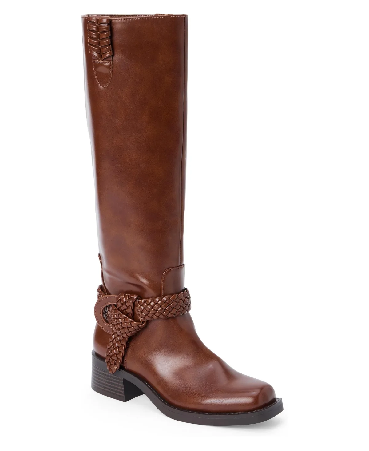 Coconuts by Matisse Cheyenne Knee-High Square-Toe Braided-Strap Boots by Matisse