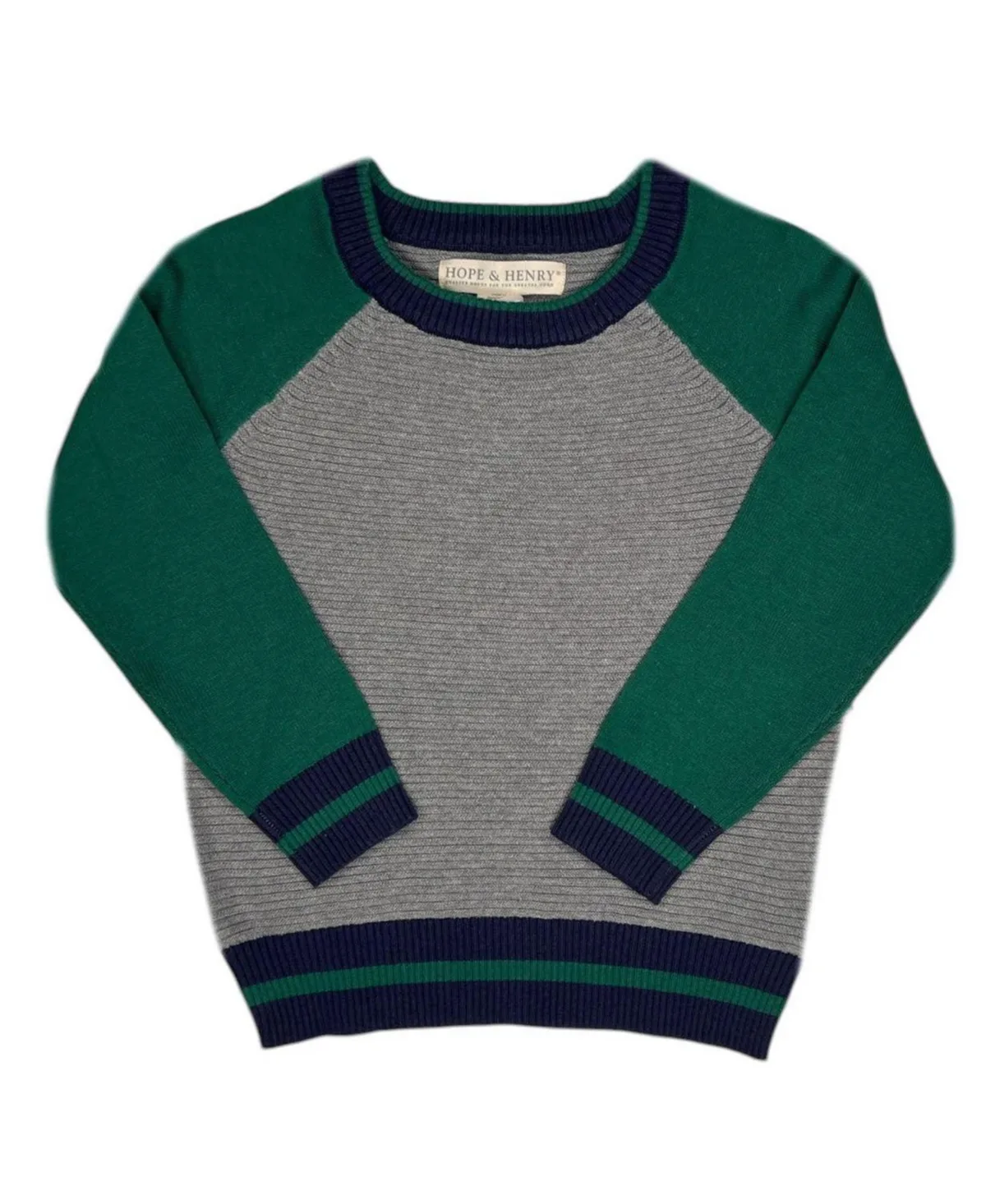 Organic Long Sleeve Raglan Sweater by Hope & Henry