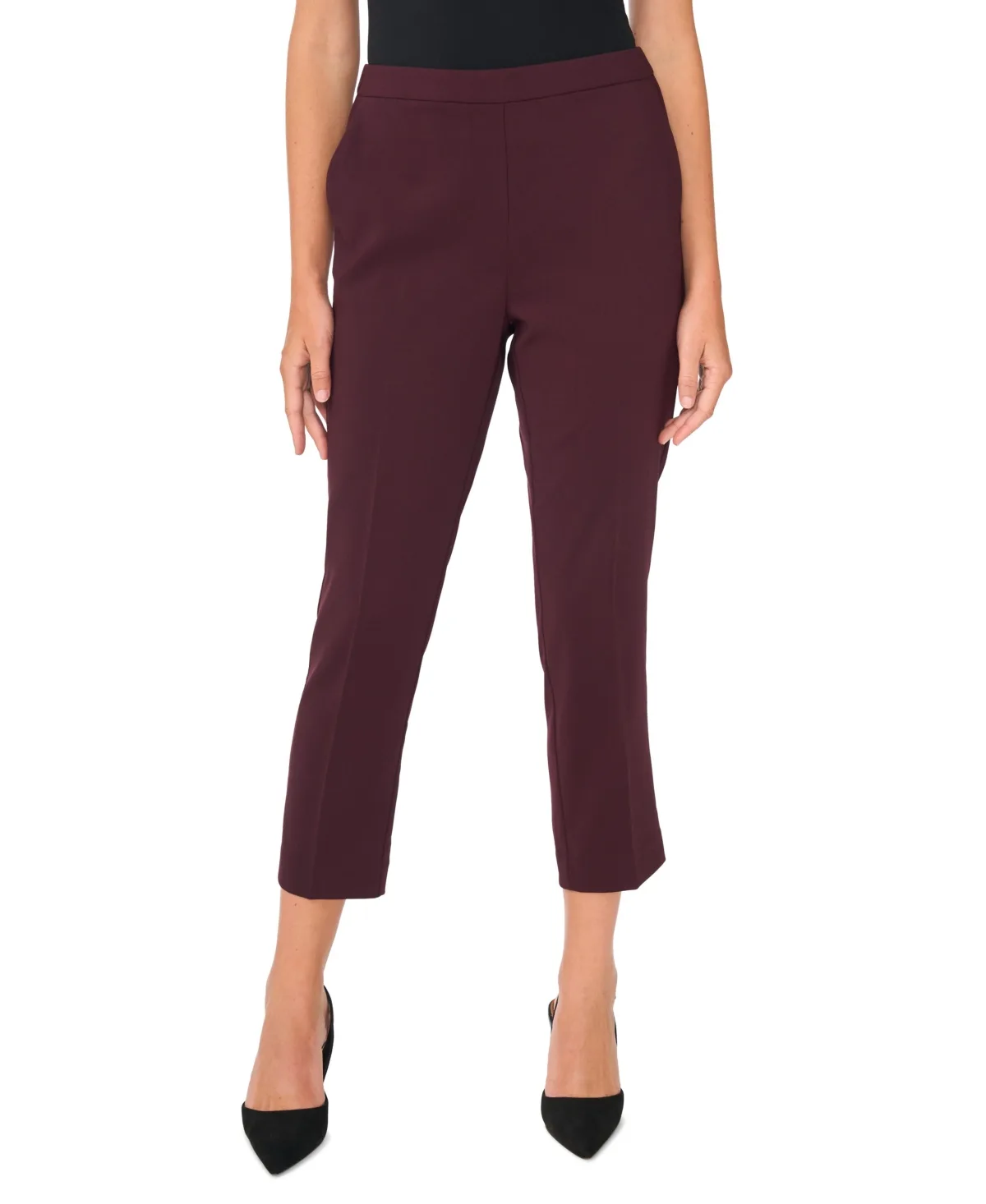 High-Rise Pull-On Cropped Pants by Vince Camuto