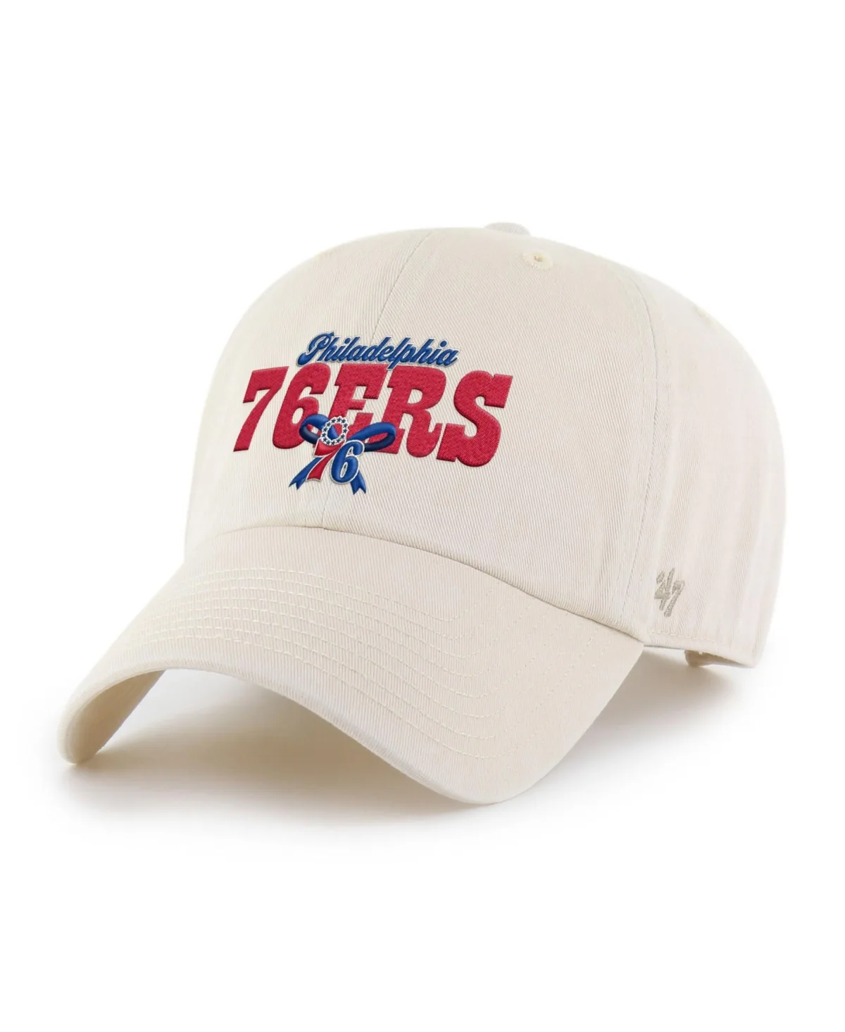Philadelphia 76ers Bow Stack Adjustable Baseball Cap by 47 Brand
