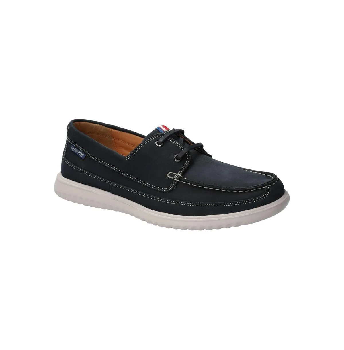 Trevis Nubuk Leather Boat Shoe by Mephisto