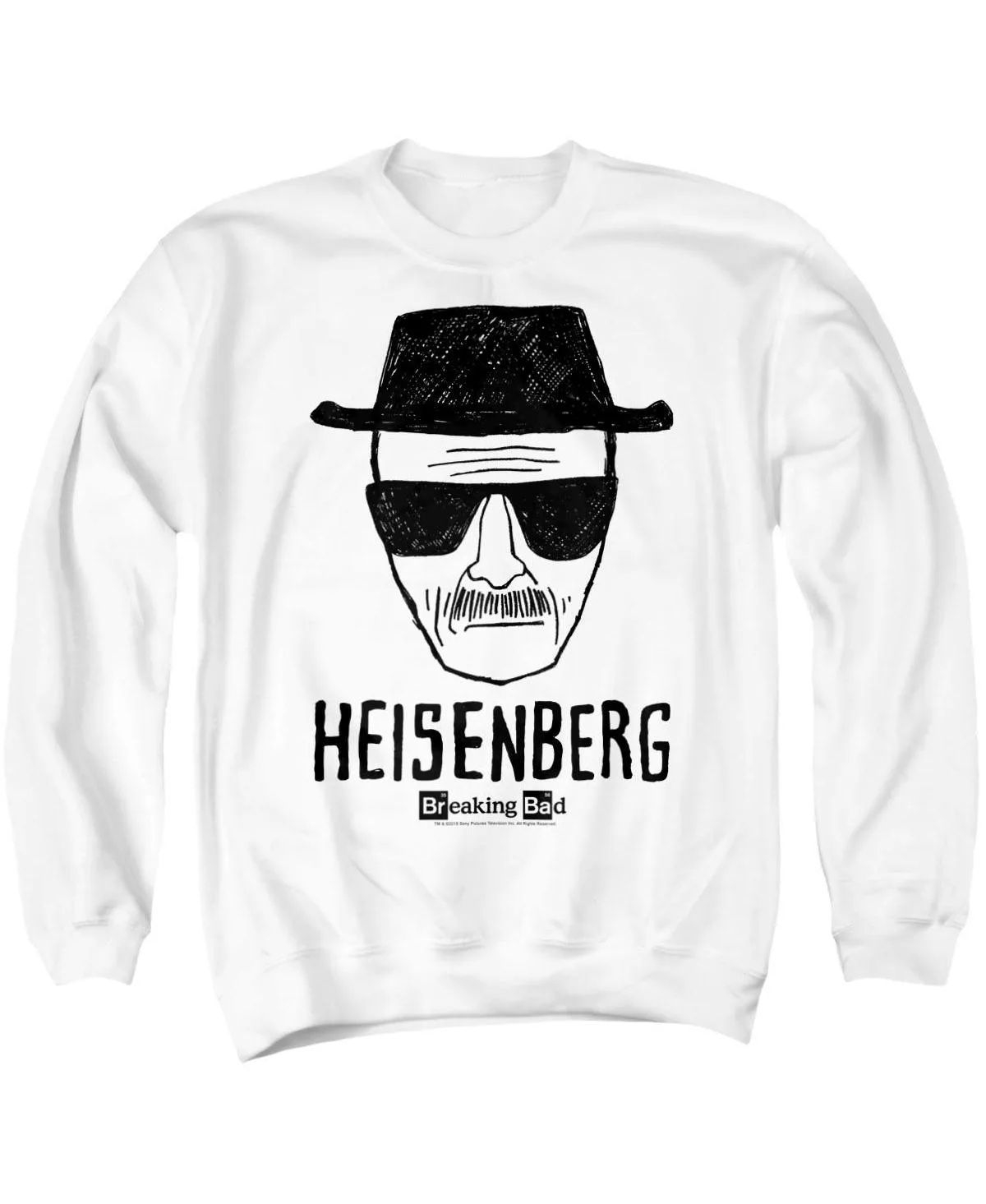 Heisenberg Crewneck Graphic Long-Sleeve Sweatshirt by Breaking Bad