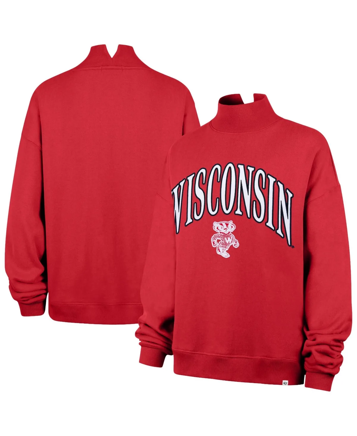 Wisconsin Badgers Mock Neck Sweatshirt