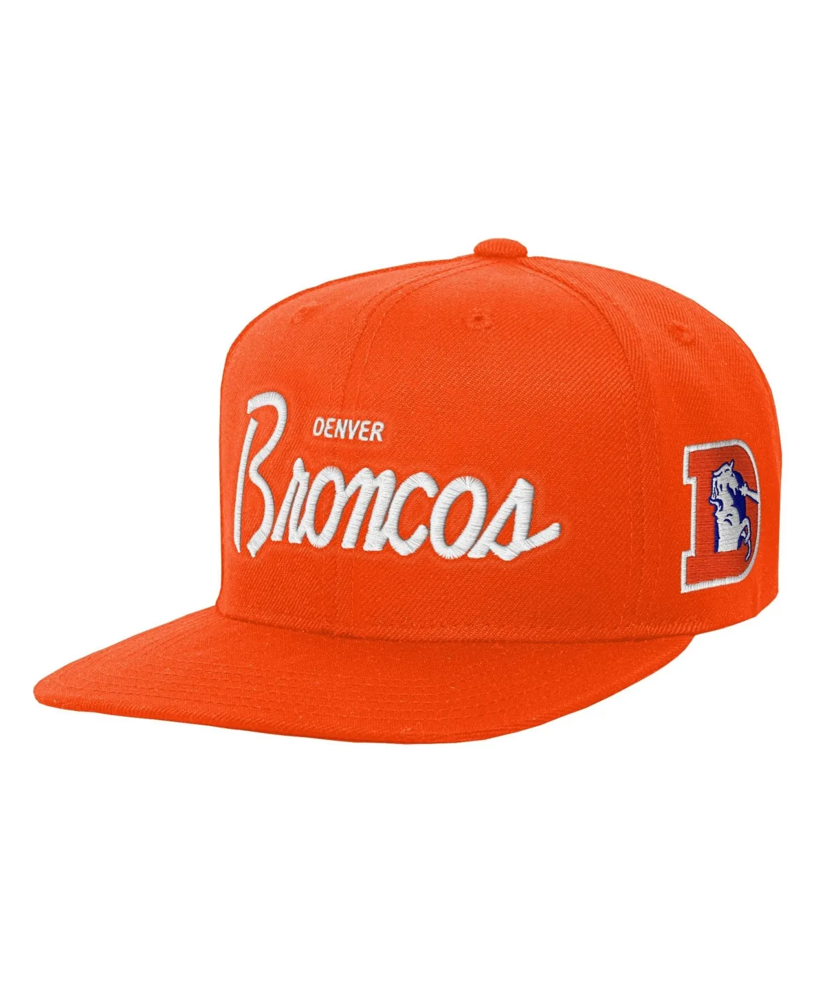 Denver Broncos Head Coach Flat Brim Snapback Baseball Cap by Mitchell & Ness